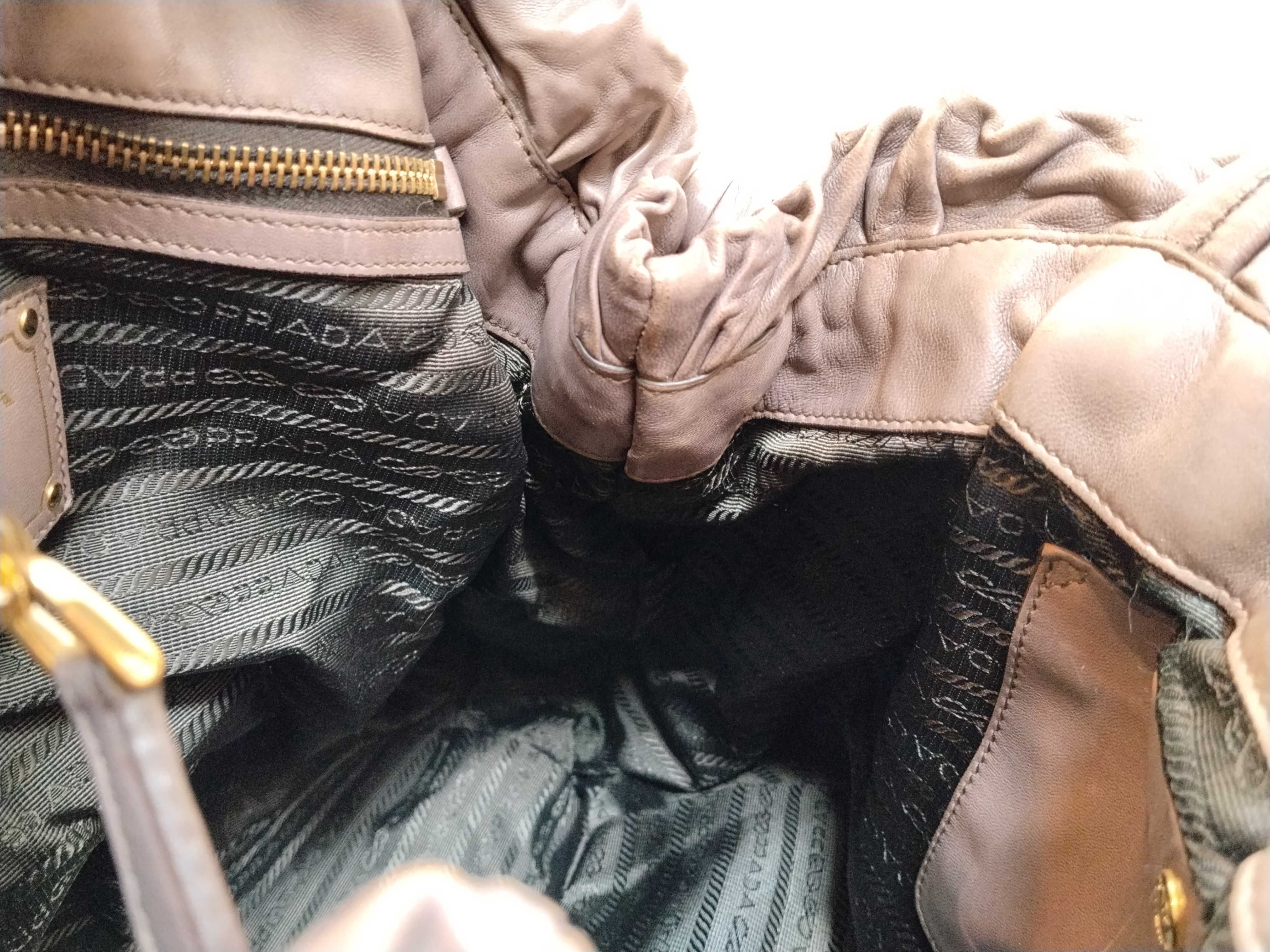 Side Ribbon Nappa Wrinkle Shoulder Bag (Handbag) — view 11