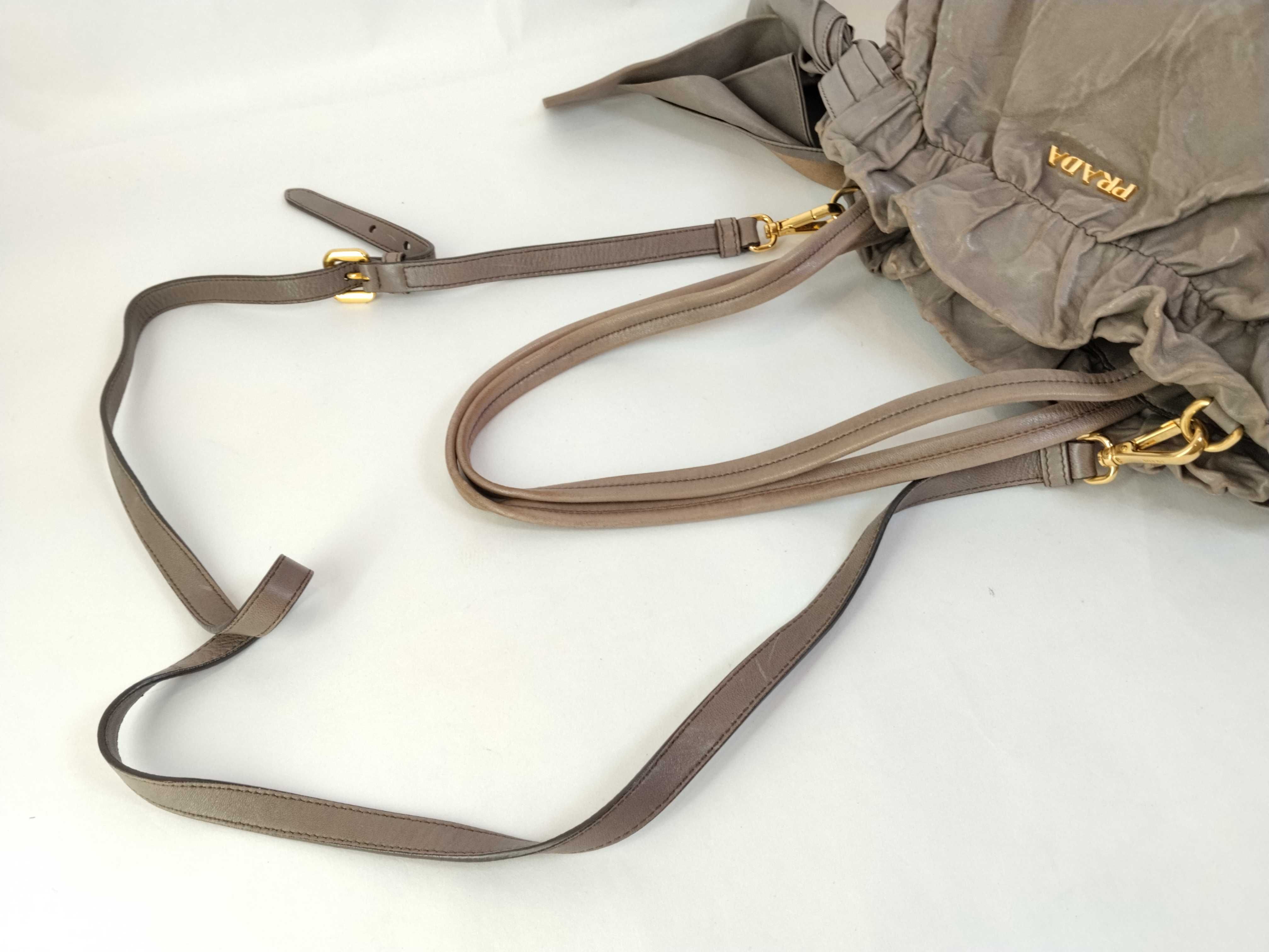 Side Ribbon Nappa Wrinkle Shoulder Bag (Handbag) — view 3