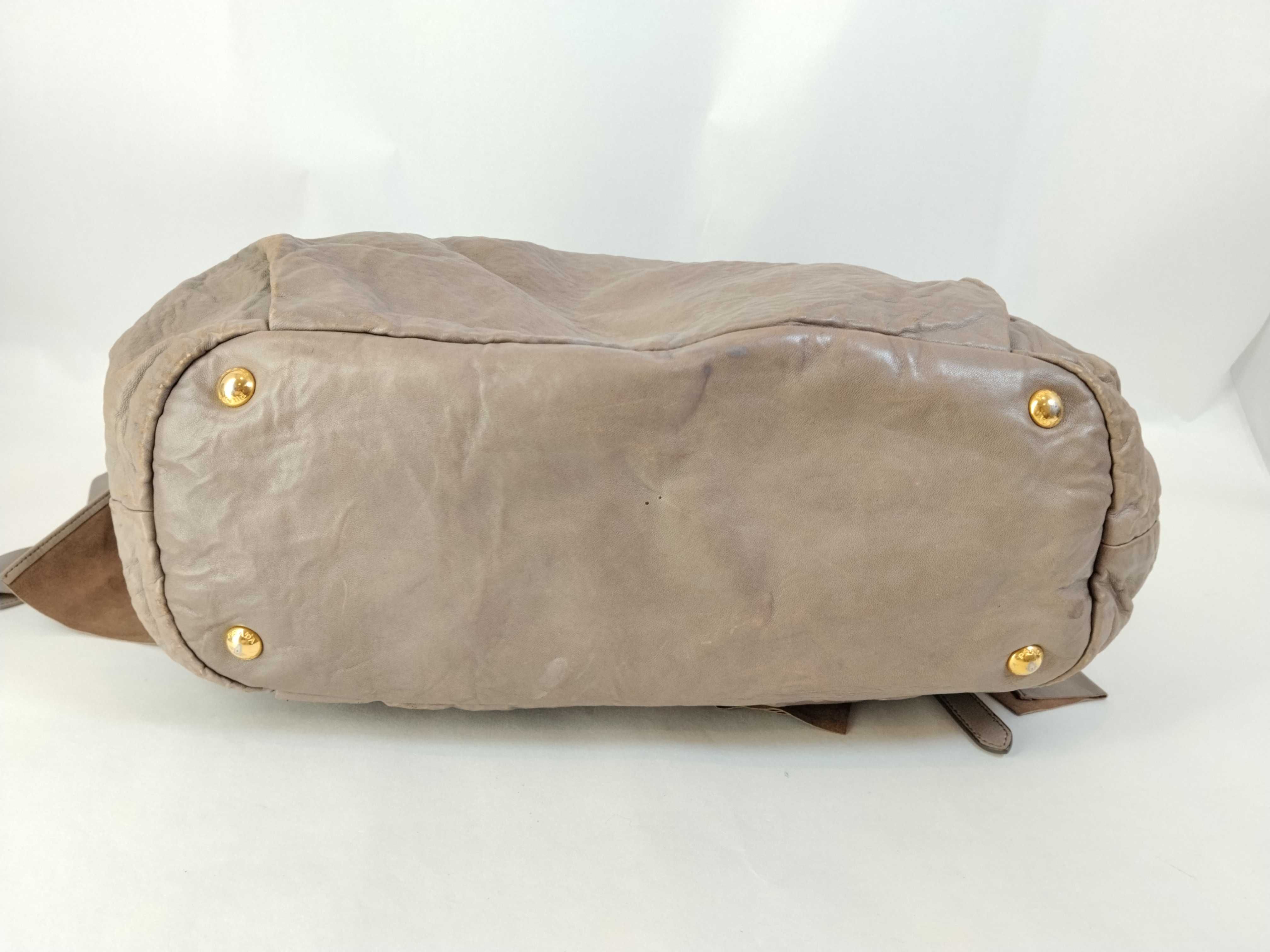 Side Ribbon Nappa Wrinkle Shoulder Bag (Handbag) — view 9