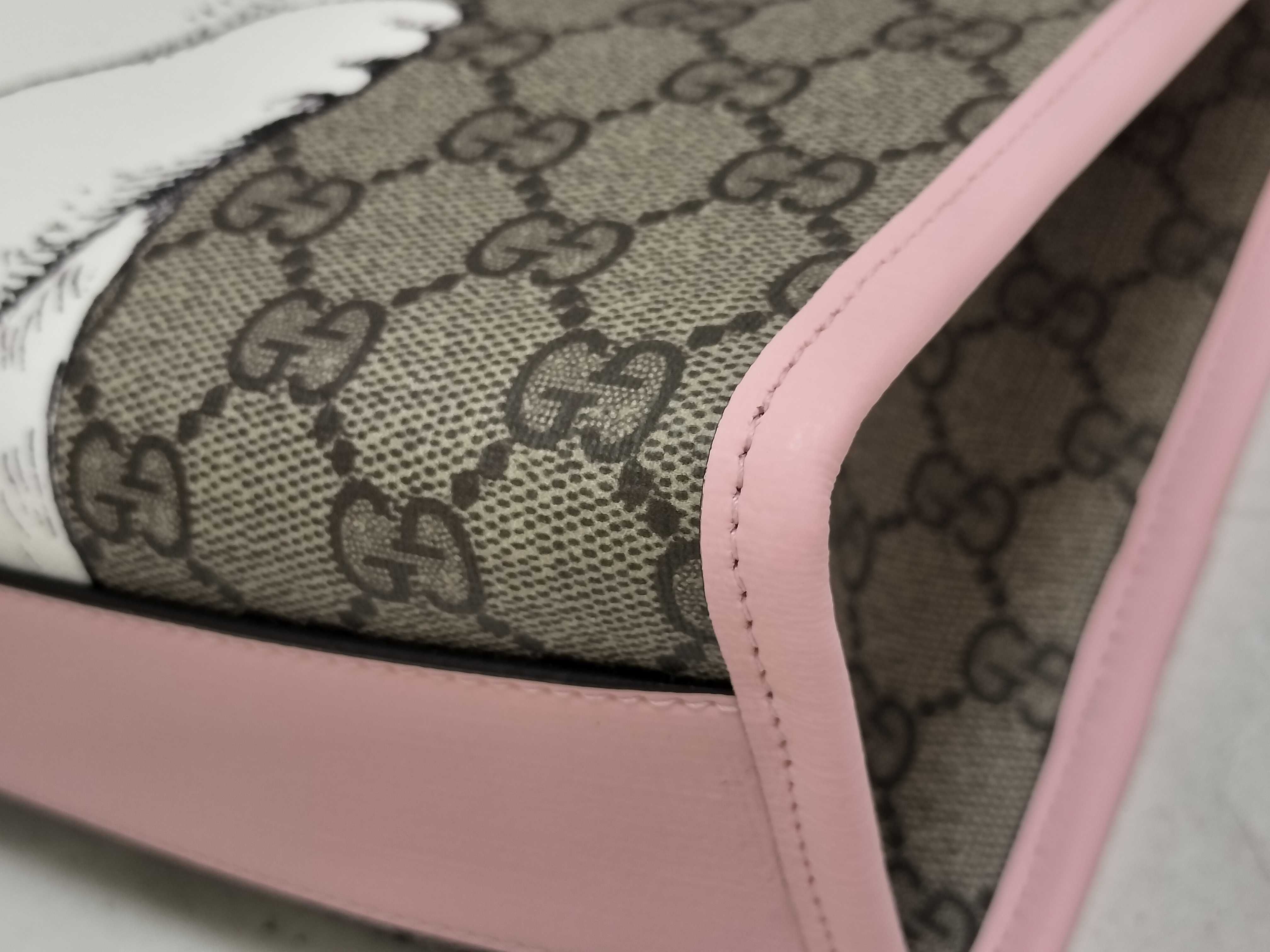GG Supreme Gucci x Higuchi Yuko Children's Canvas x Patent Leather Tote Bag Pink 605614 Tote Bag — view 6