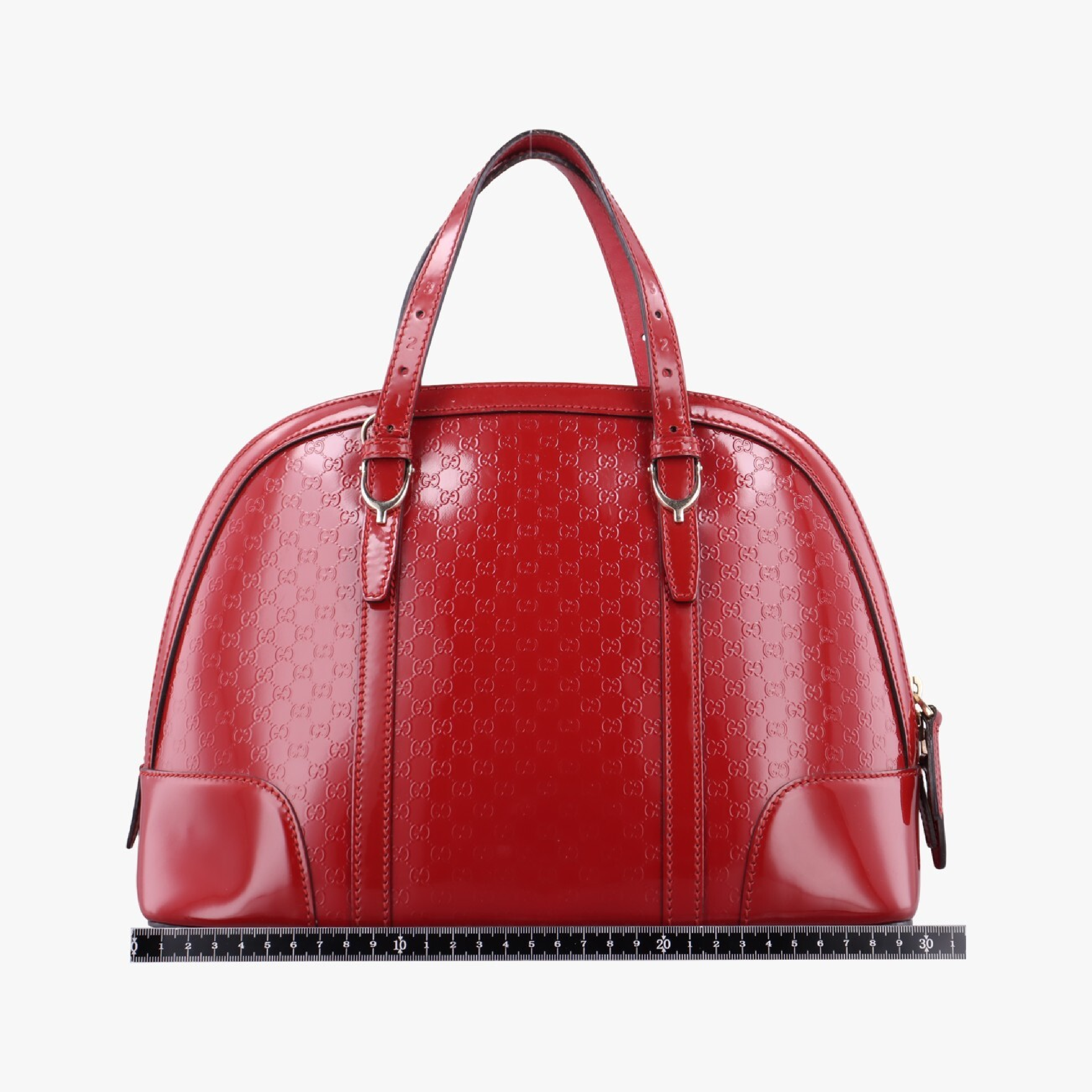 Microguccissima Red Patent Leather Handbag 309617 C014370431 — view 2