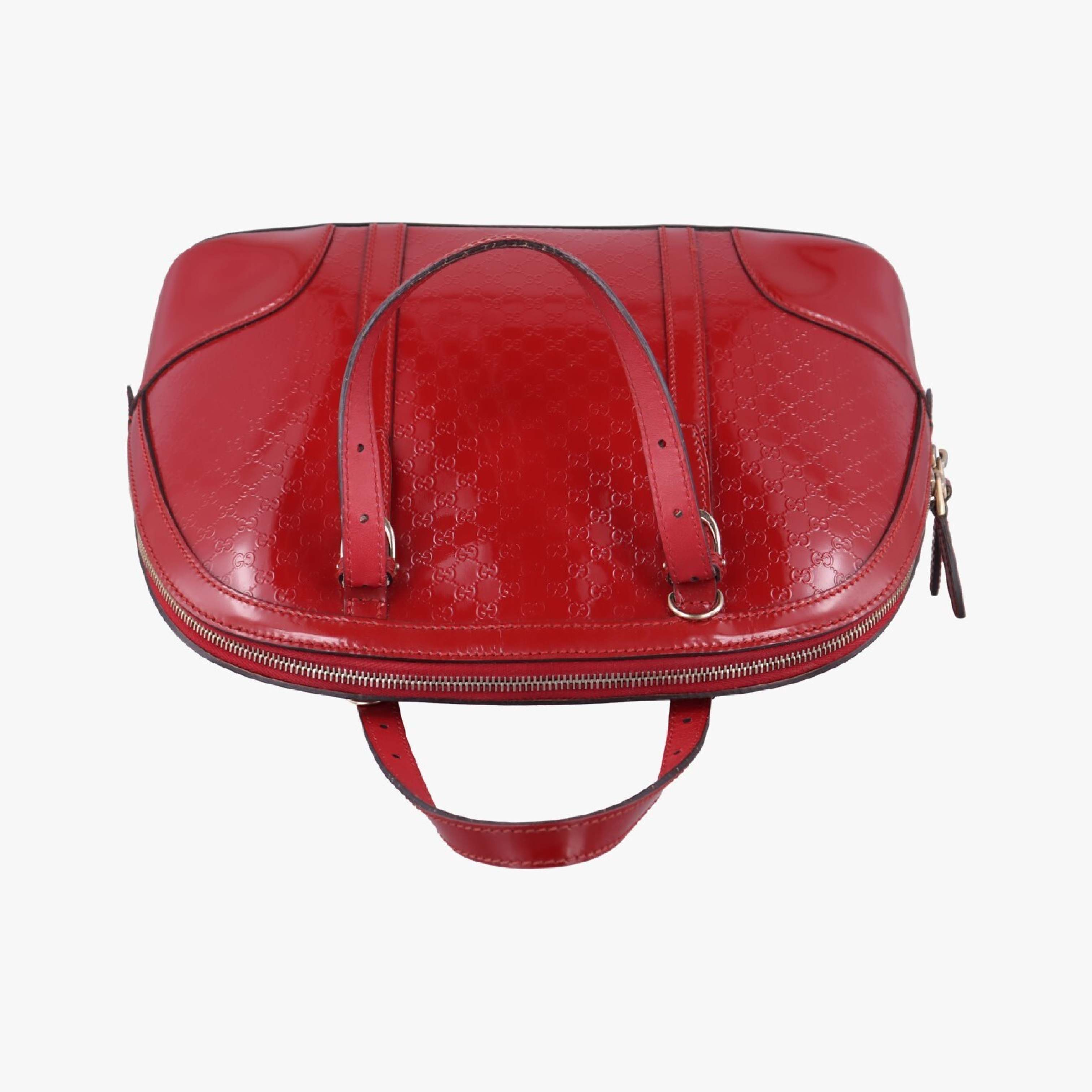Microguccissima Red Patent Leather Handbag 309617 C014370431 — view 5
