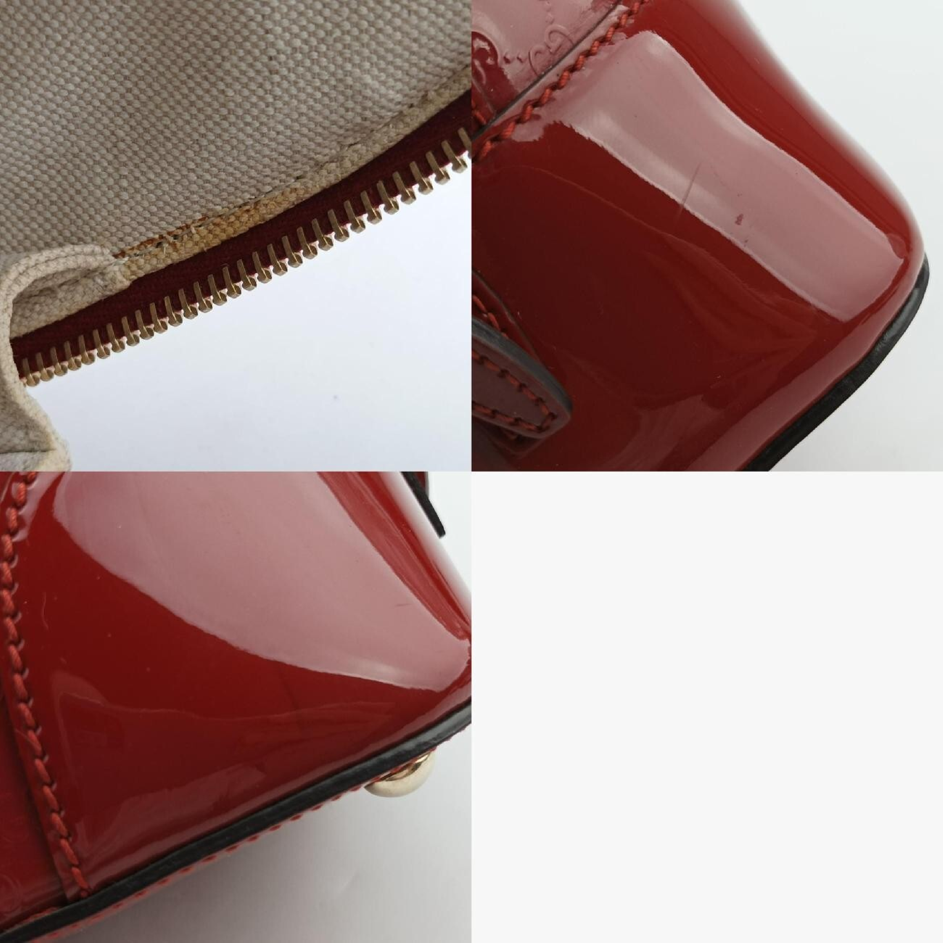 Microguccissima Red Patent Leather Handbag 309617 C014370431 — view 10