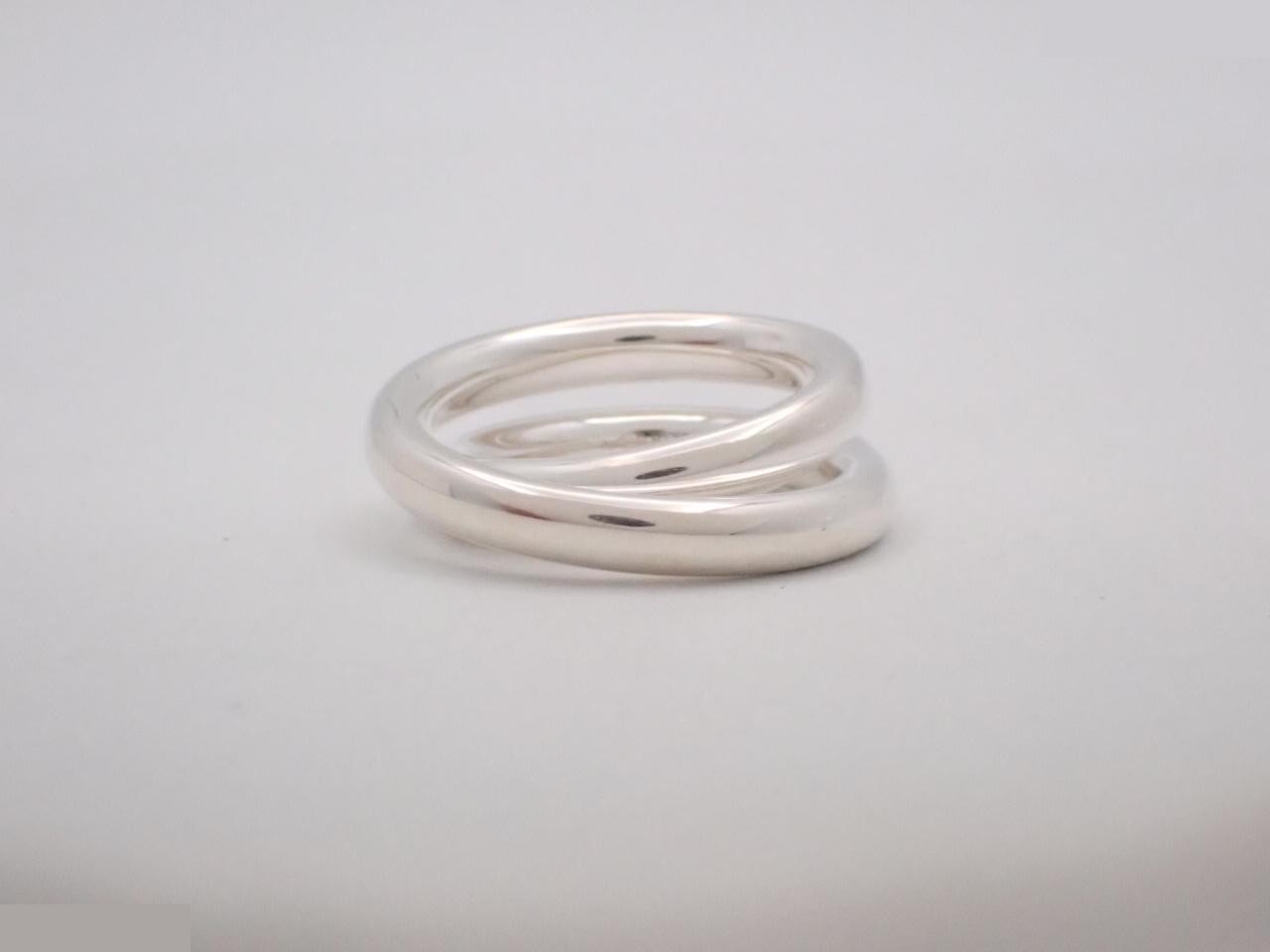 Vertige ring, stamped #57, actual size #16, 925 sterling silver / 17.2g