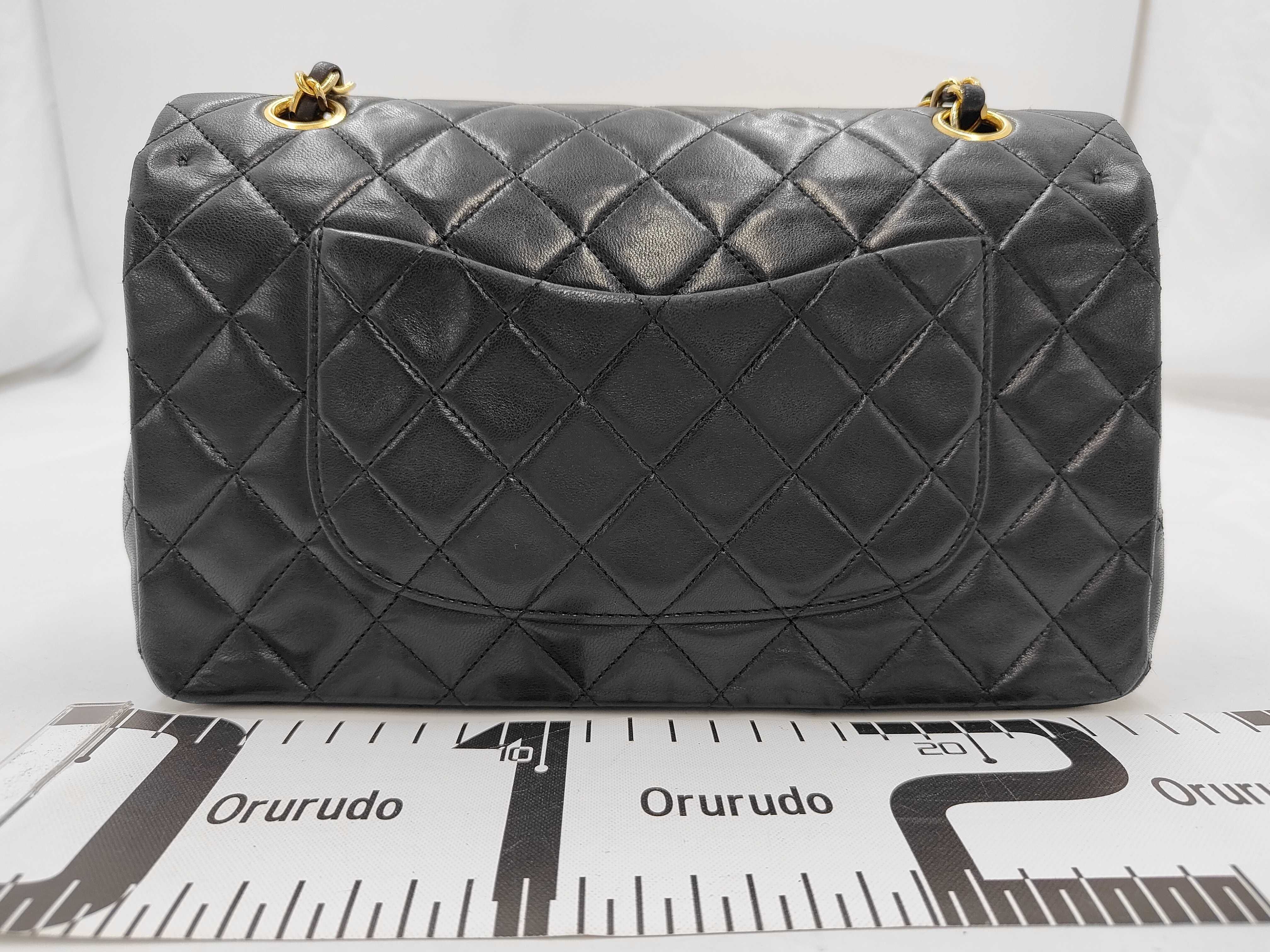 Matelassé Double Flap 25 Lambskin Leather Bag with Gold Hardware, Black, Series 1, Chain Strap [Stamp Included] Shoulder Bag — view 2