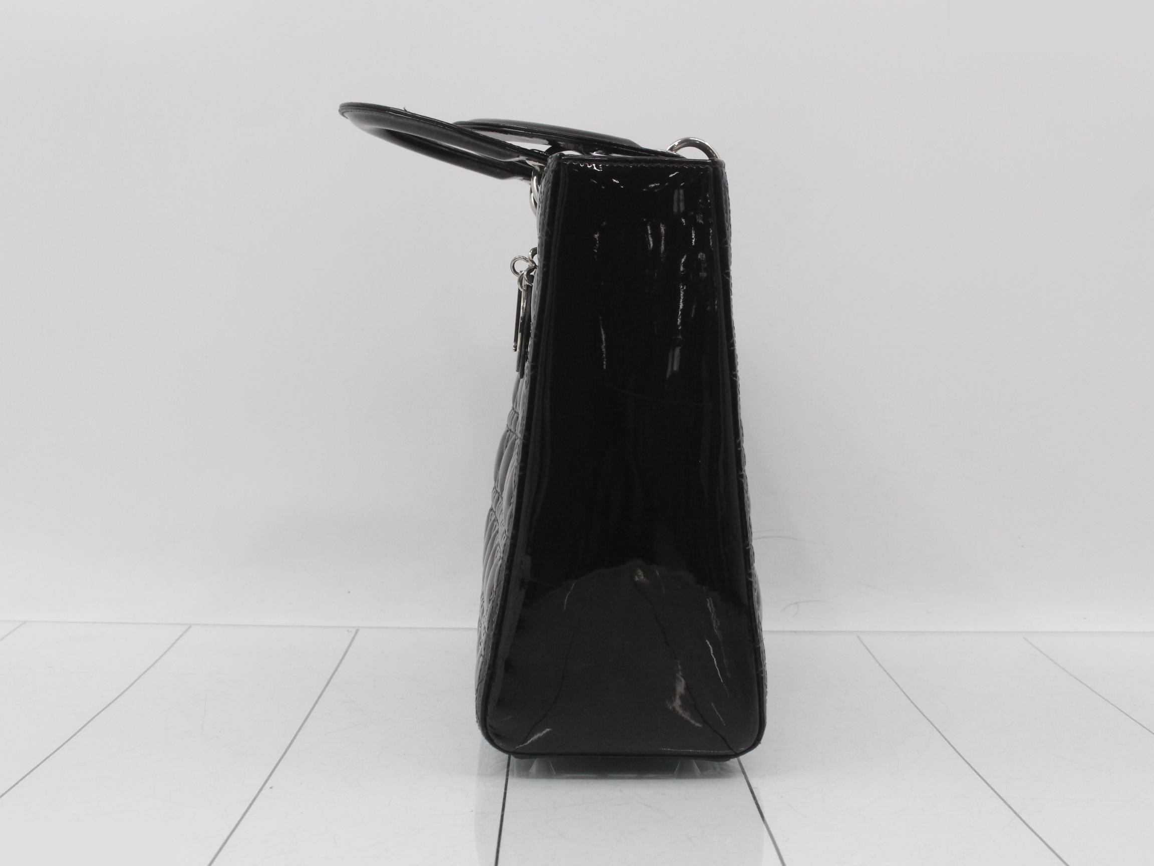 Lady Dior Cannage 2-Way Black Shoulder/Handbag — view 3