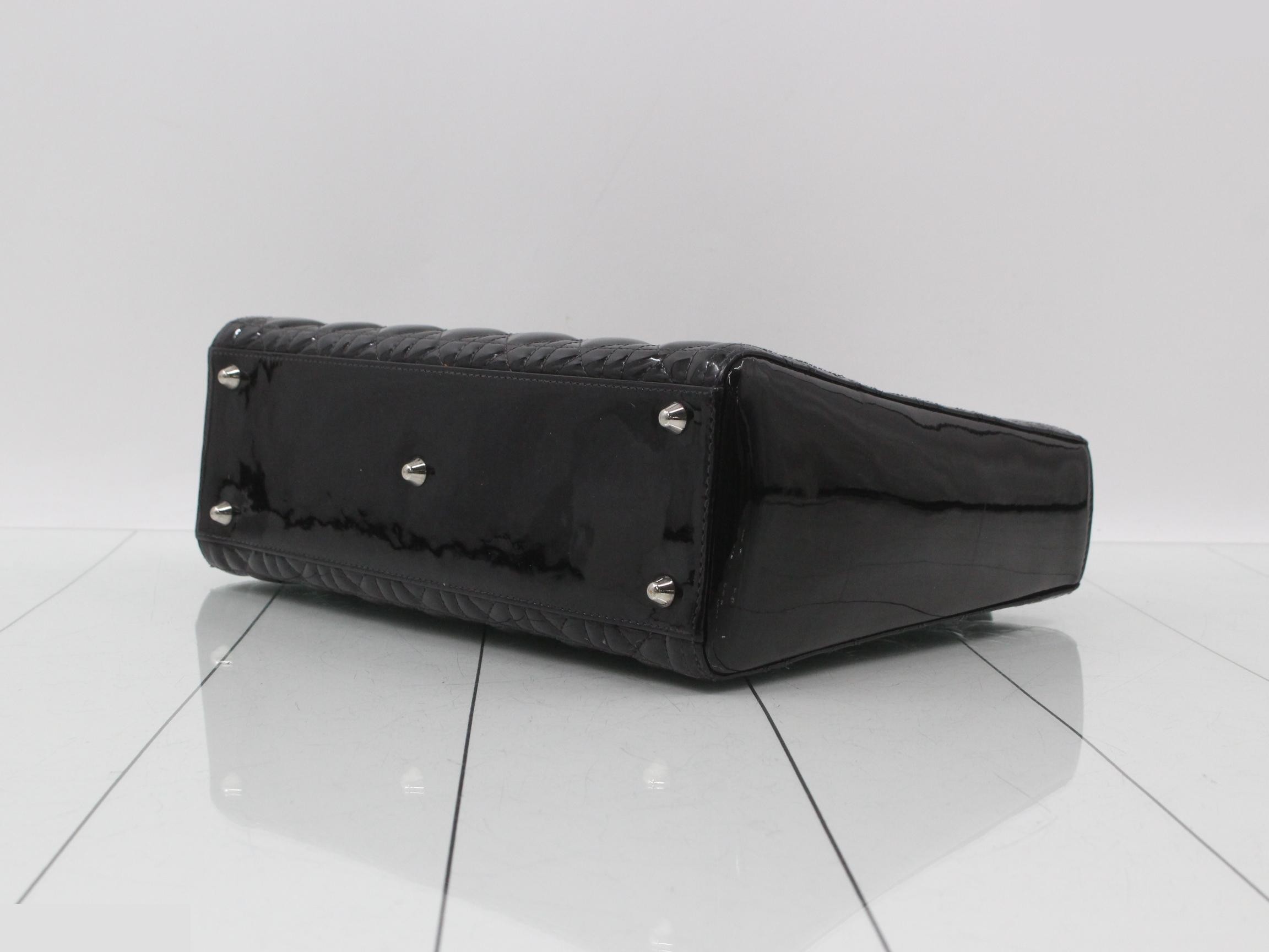 Lady Dior Cannage 2-Way Black Shoulder/Handbag — view 6