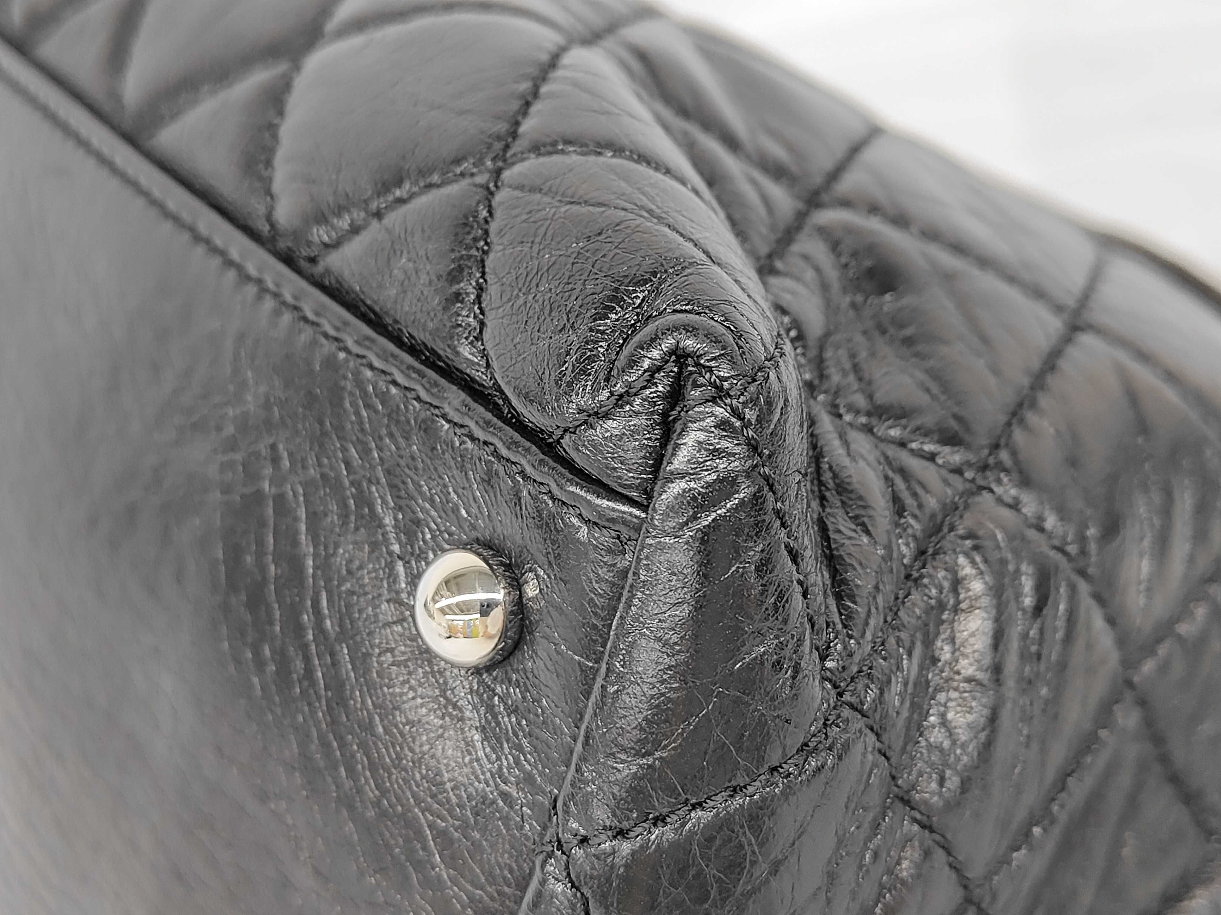 Leather Matelassé Backpack, Turnlock Closure, Silver Hardware, Black, with Guarantee Card, Dust Bag, and Seal, Item Number 13610345 (Rucksack) — view 6