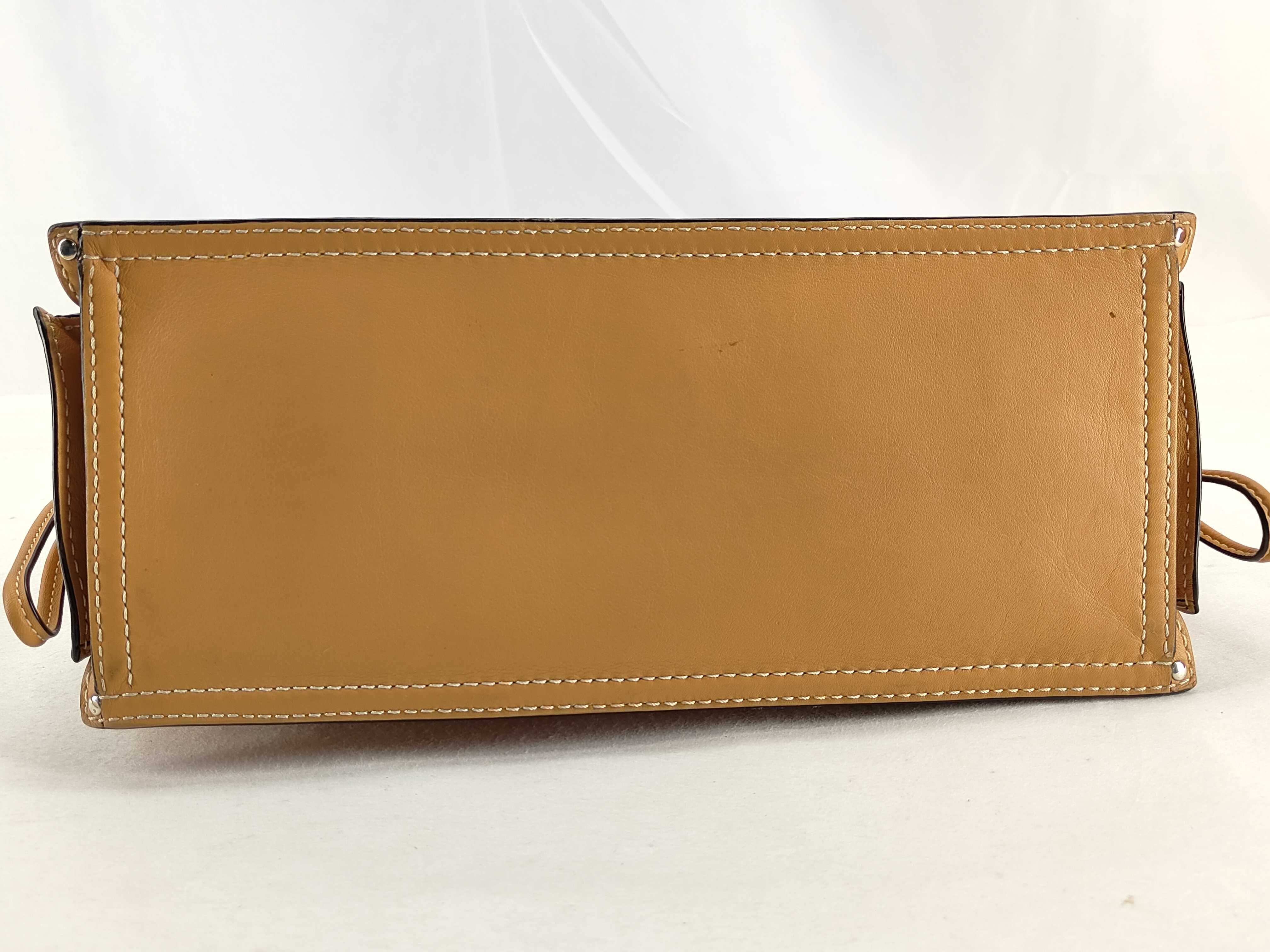 Shopper Tote Anagram Leather Tote Bag Camel Tote Bag — view 7