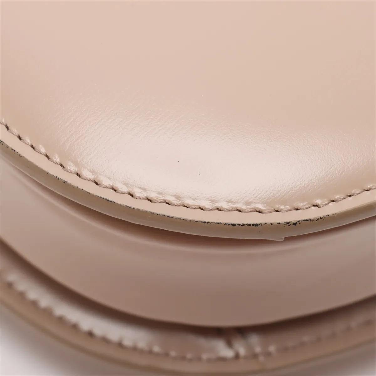 Triomphe Besace Leather Shoulder Bag, Beige — view 14
