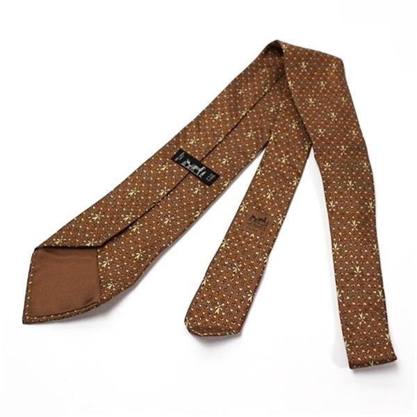 silk tie, brown — view 2