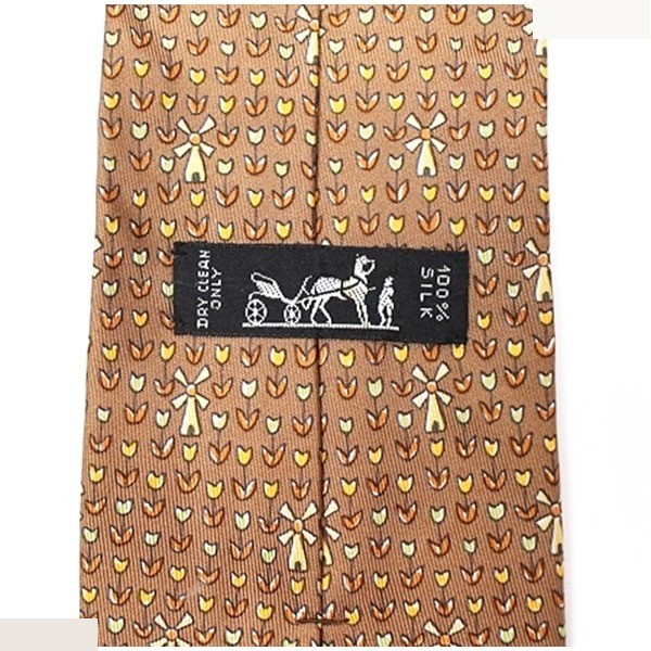 silk tie, brown — view 3