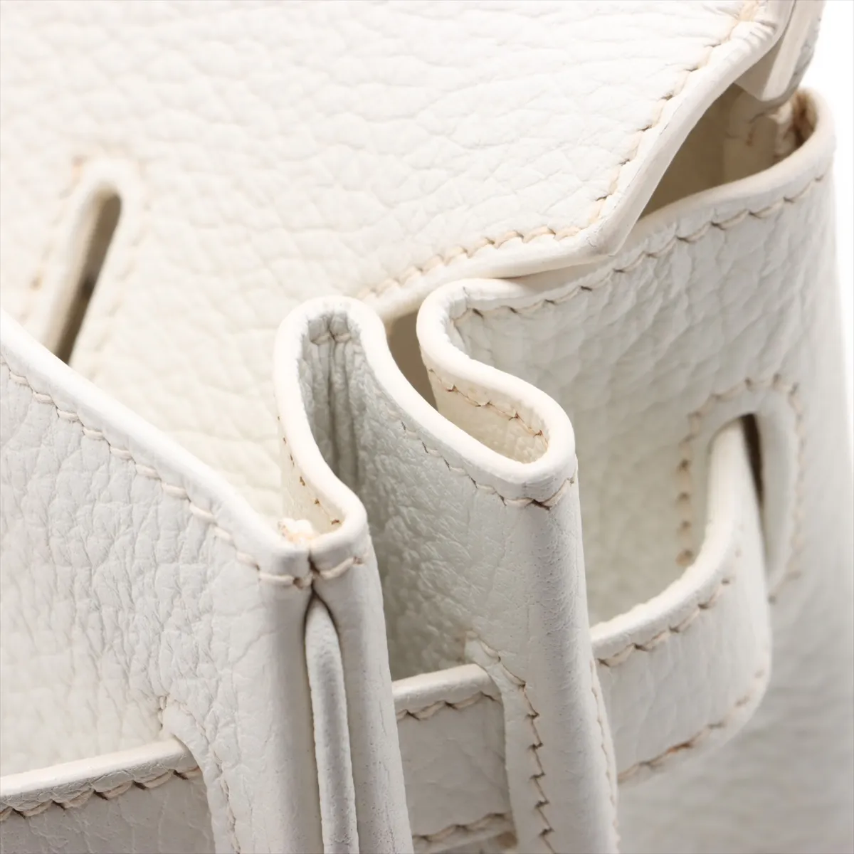 [Individually wrapped] Hermes Birkin 30 LeTourne Taurillon Clemence White Silver hardware L:2008 — view 11