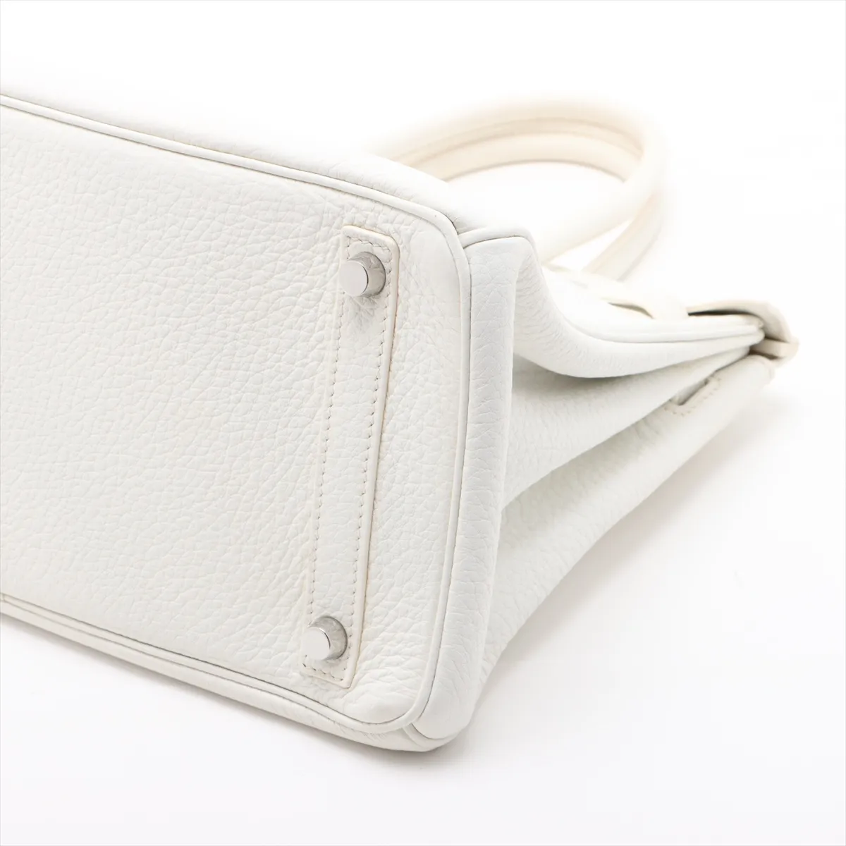 [Individually wrapped] Hermes Birkin 30 LeTourne Taurillon Clemence White Silver hardware L:2008 — view 3