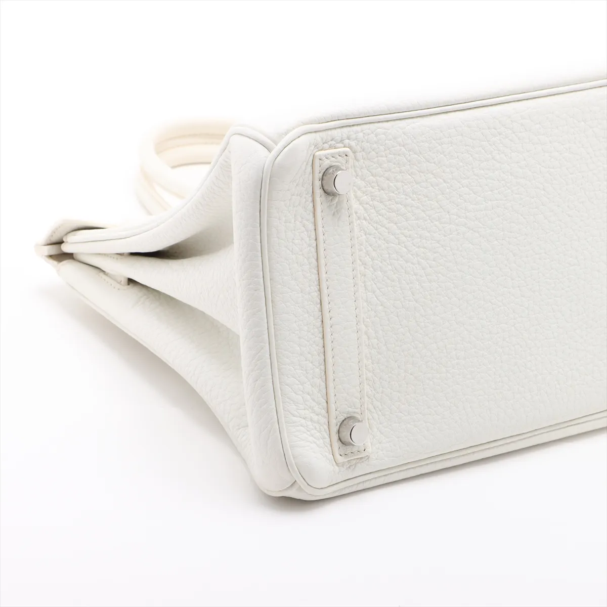 [Individually wrapped] Hermes Birkin 30 LeTourne Taurillon Clemence White Silver hardware L:2008 — view 4