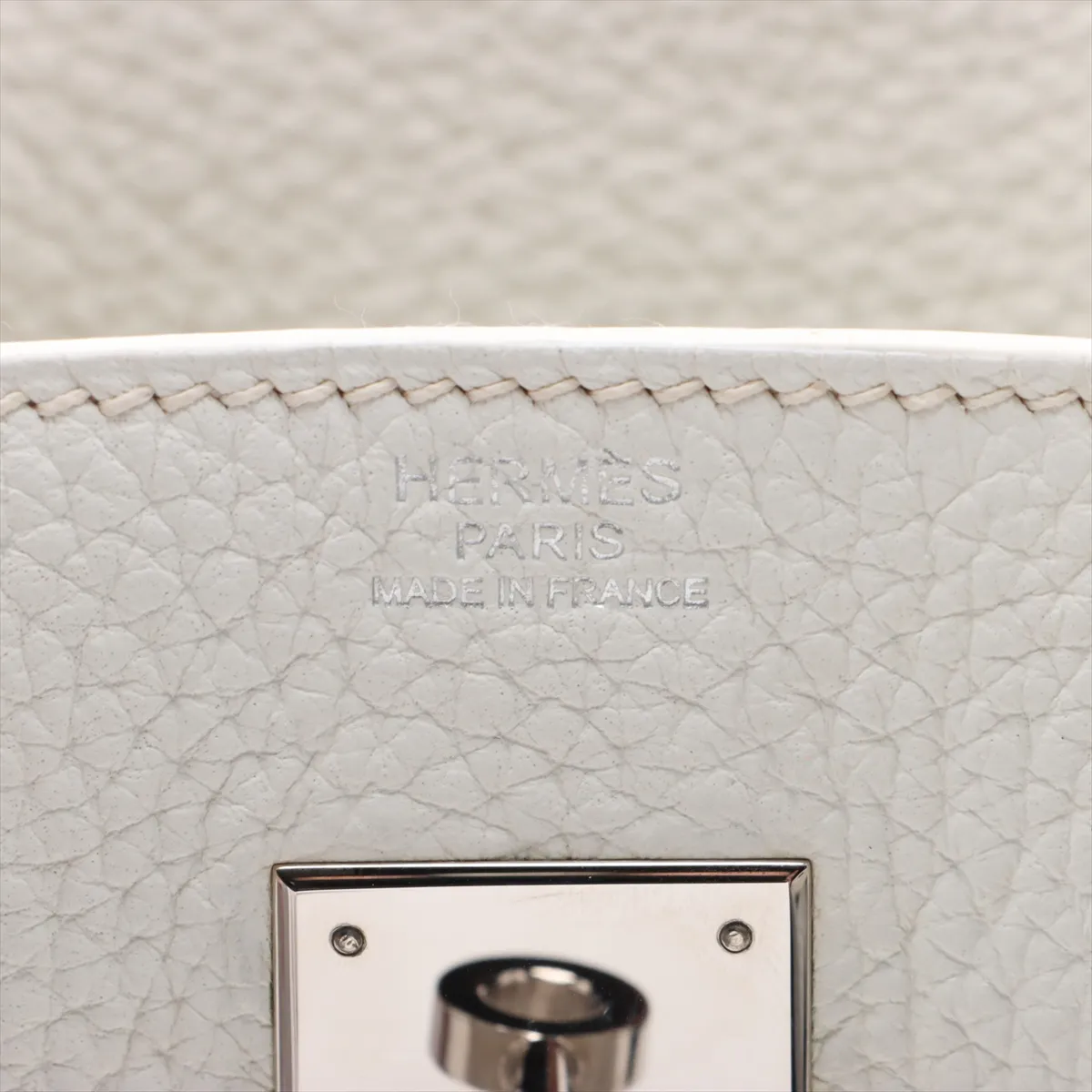 [Individually wrapped] Hermes Birkin 30 LeTourne Taurillon Clemence White Silver hardware L:2008 — view 9