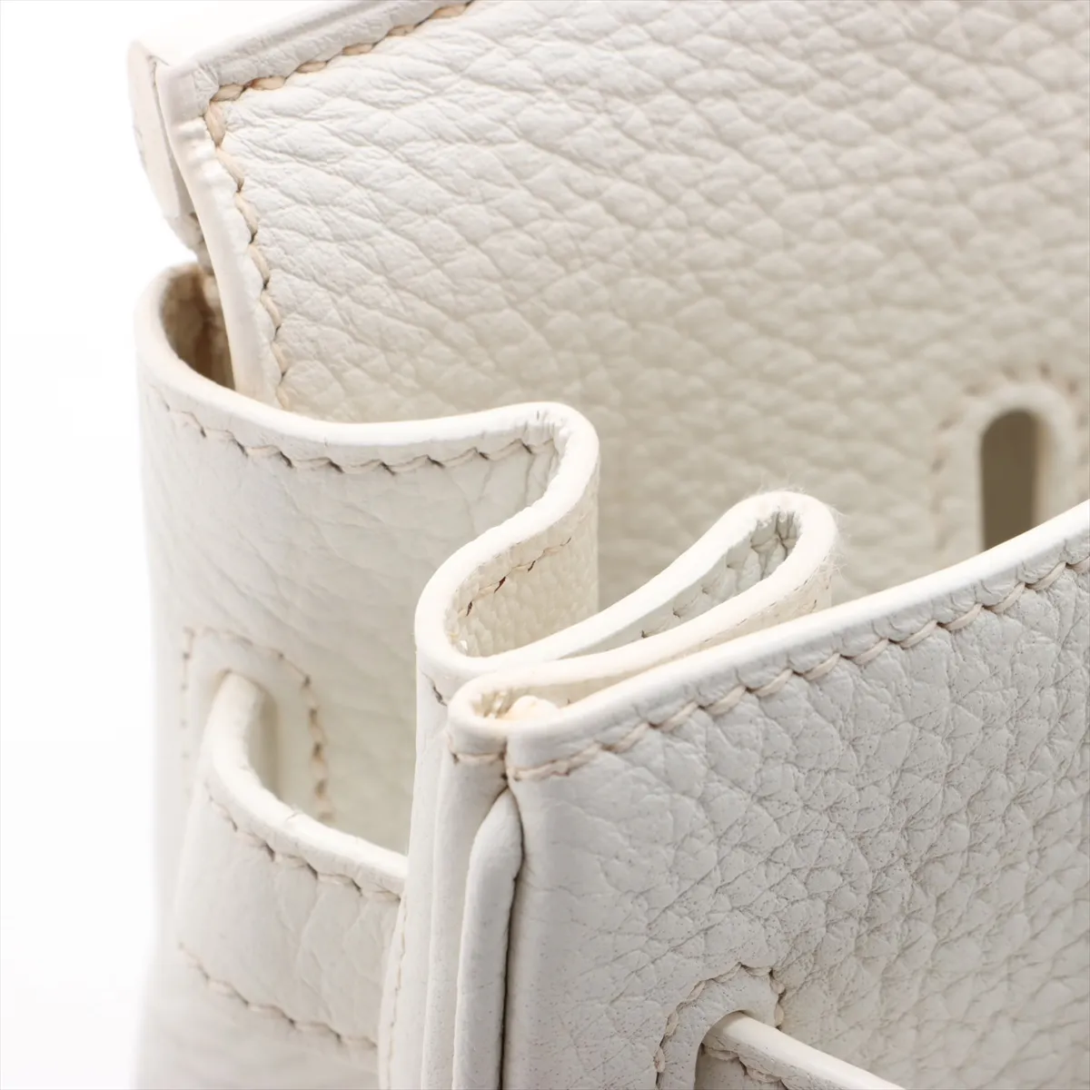 [Individually wrapped] Hermes Birkin 30 LeTourne Taurillon Clemence White Silver hardware L:2008 — view 10