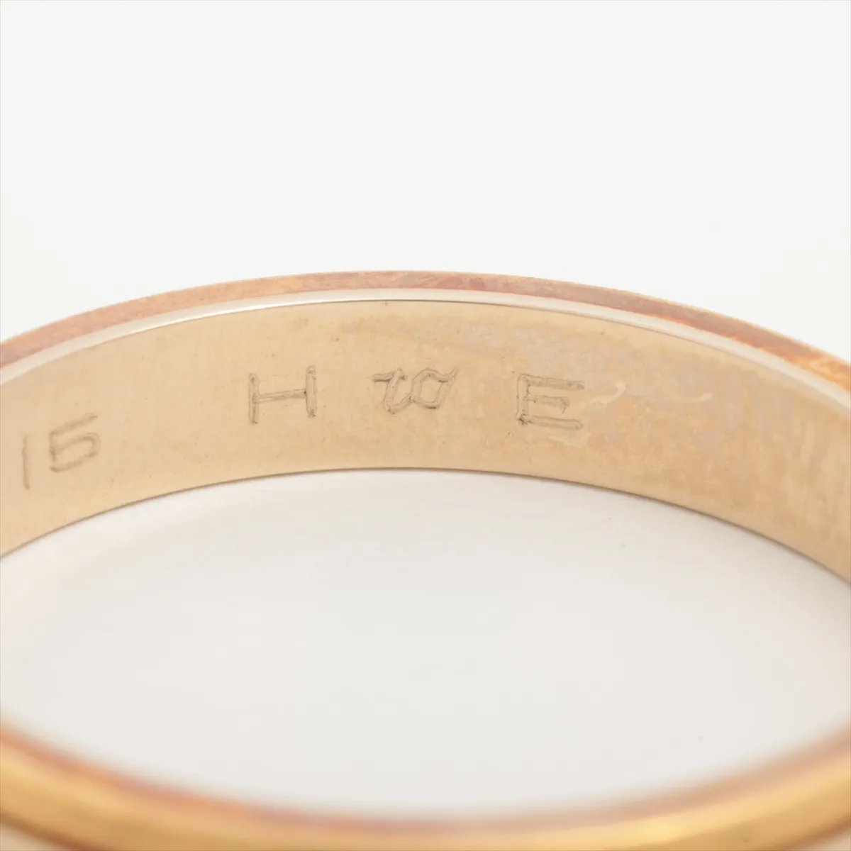 Three-Color Ring 750 (Yellow Gold x Pink Gold x White Gold) 6.0g 64 Initials D27182 Metal — view 5