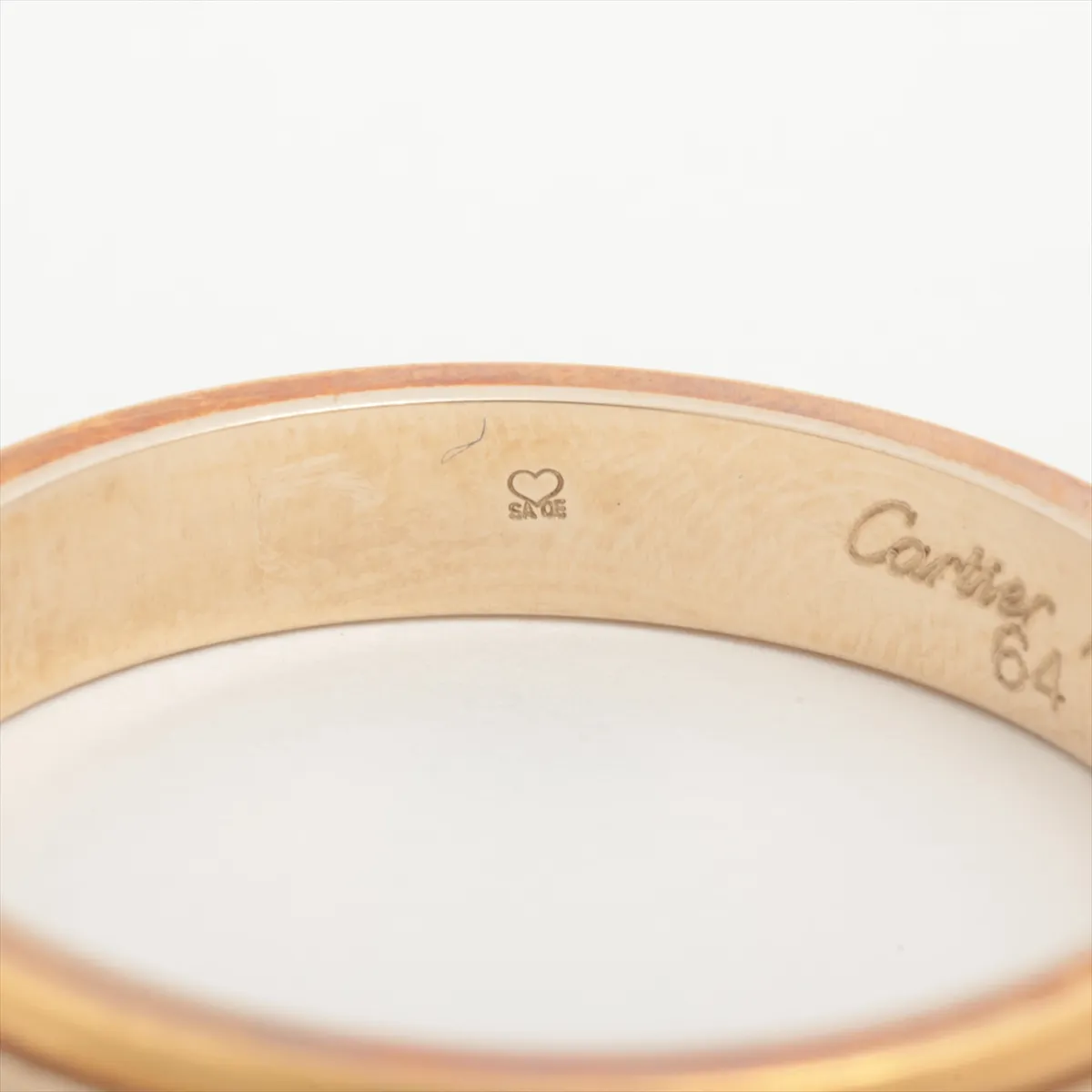 Three-Color Ring 750 (Yellow Gold x Pink Gold x White Gold) 6.0g 64 Initials D27182 Metal — view 6