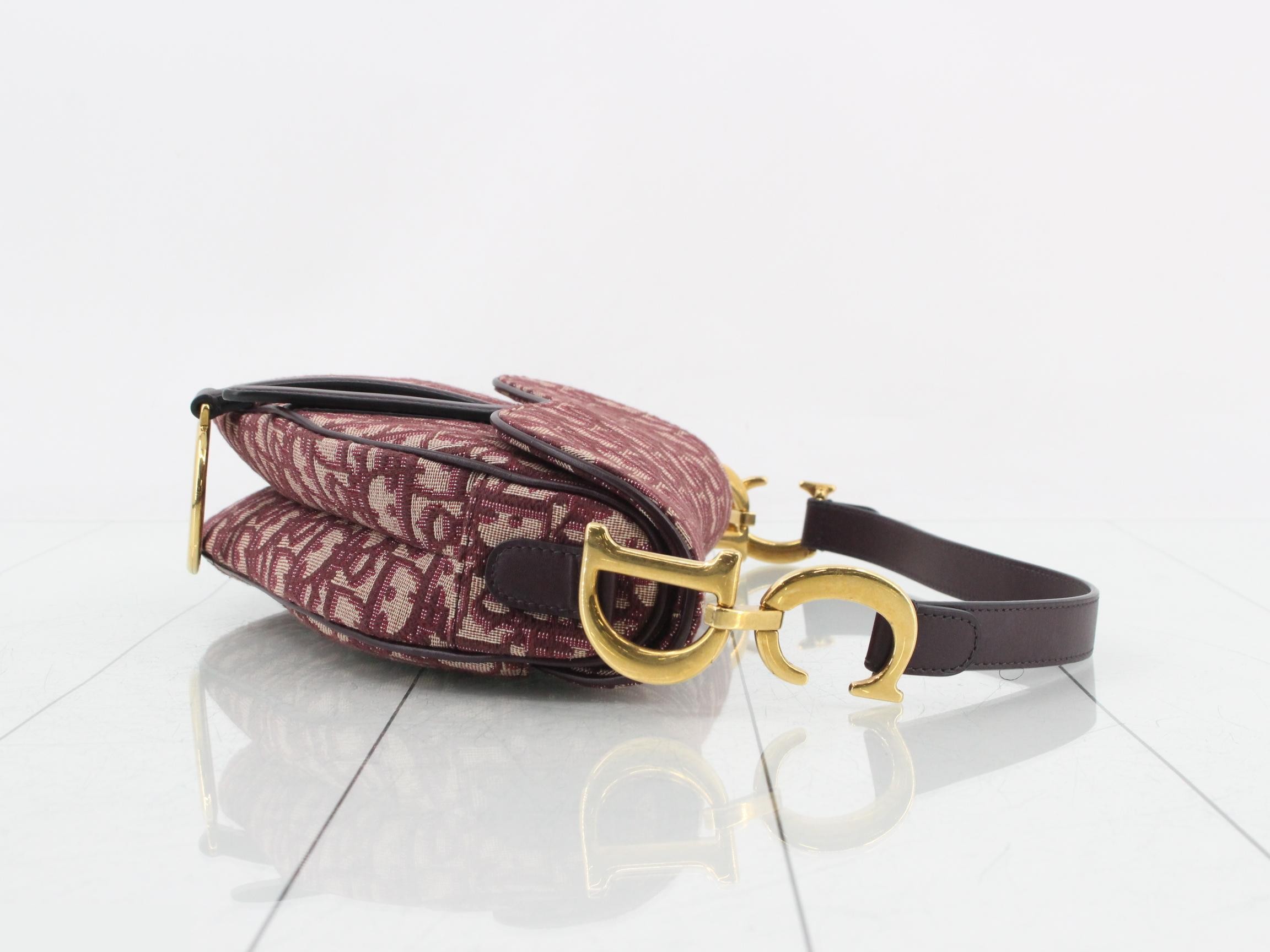 Oblique Saddle Canvas One-Shoulder Bag — view 3