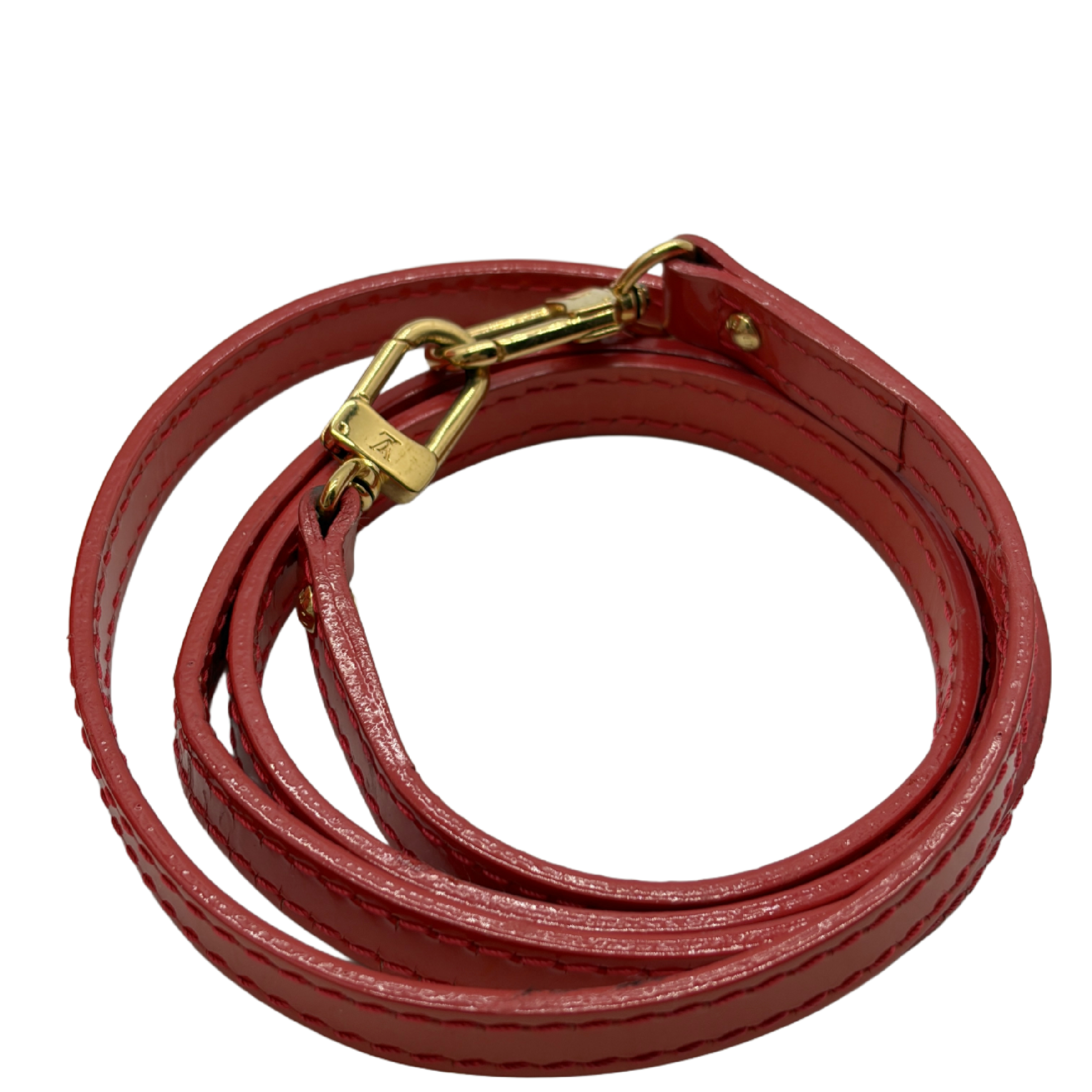 Alma BB Monogram Vernis Red 2-Way Handbag — view 12