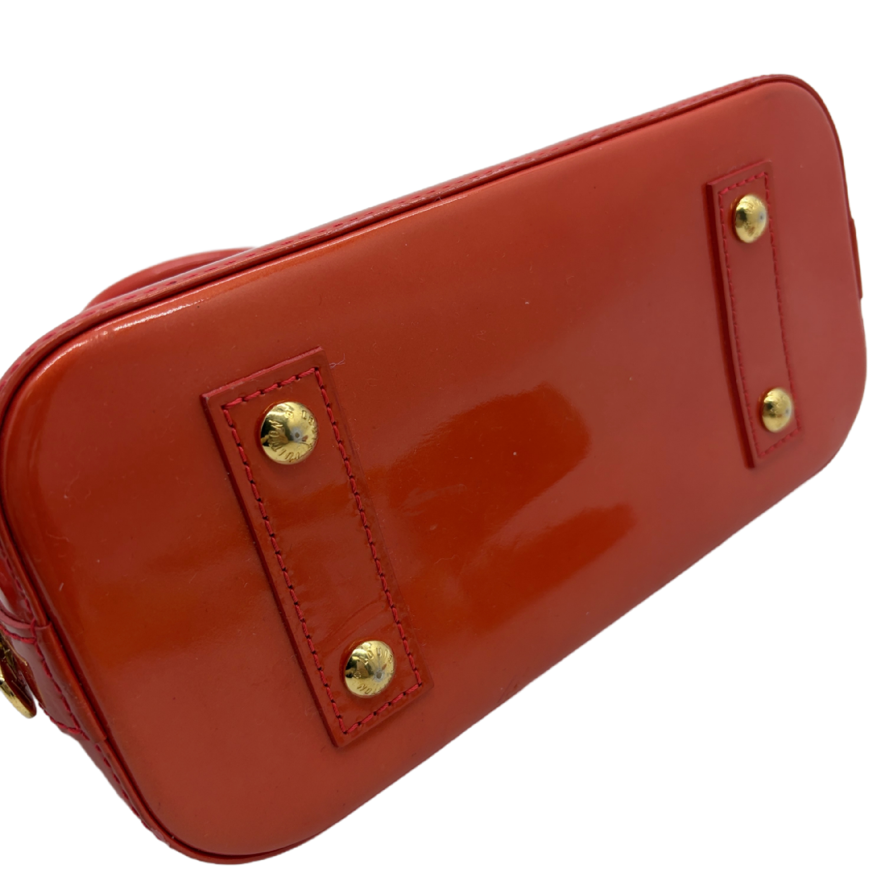 Alma BB Monogram Vernis Red 2-Way Handbag — view 5