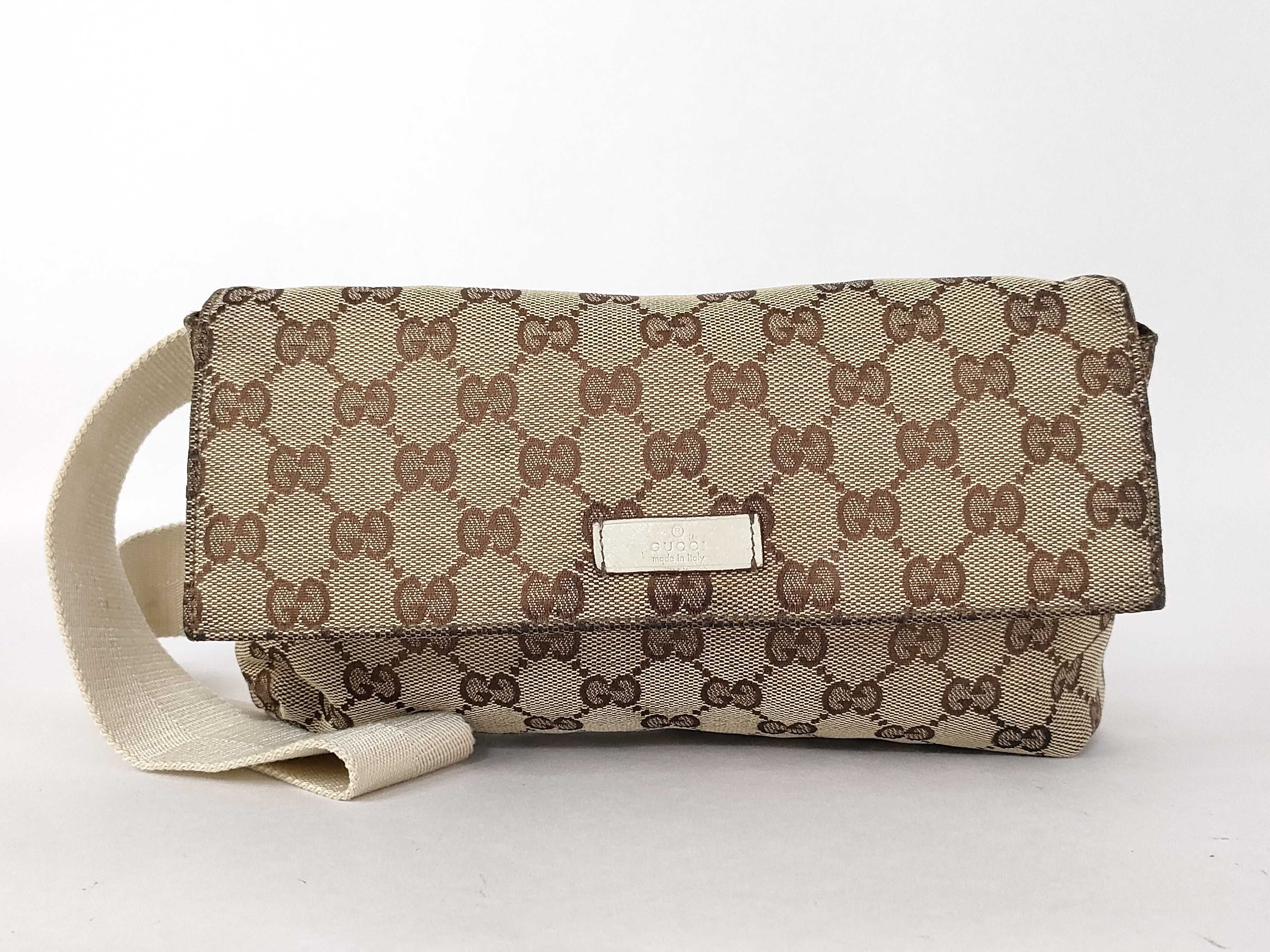 GG Canvas Body Back Canvas Waist Pouch Waist Bag