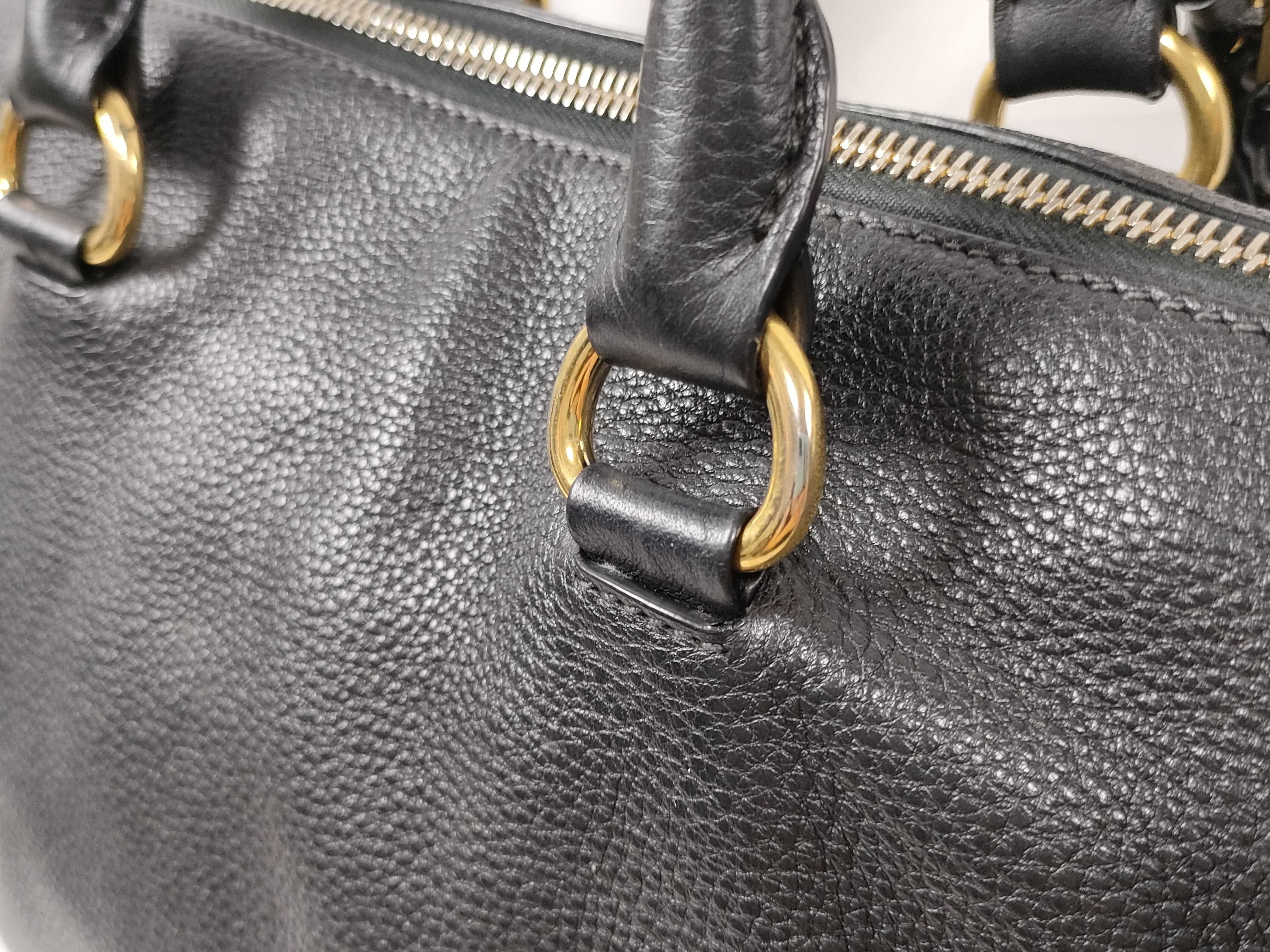 Leather 2-Way Handbag Black Handbag — view 5