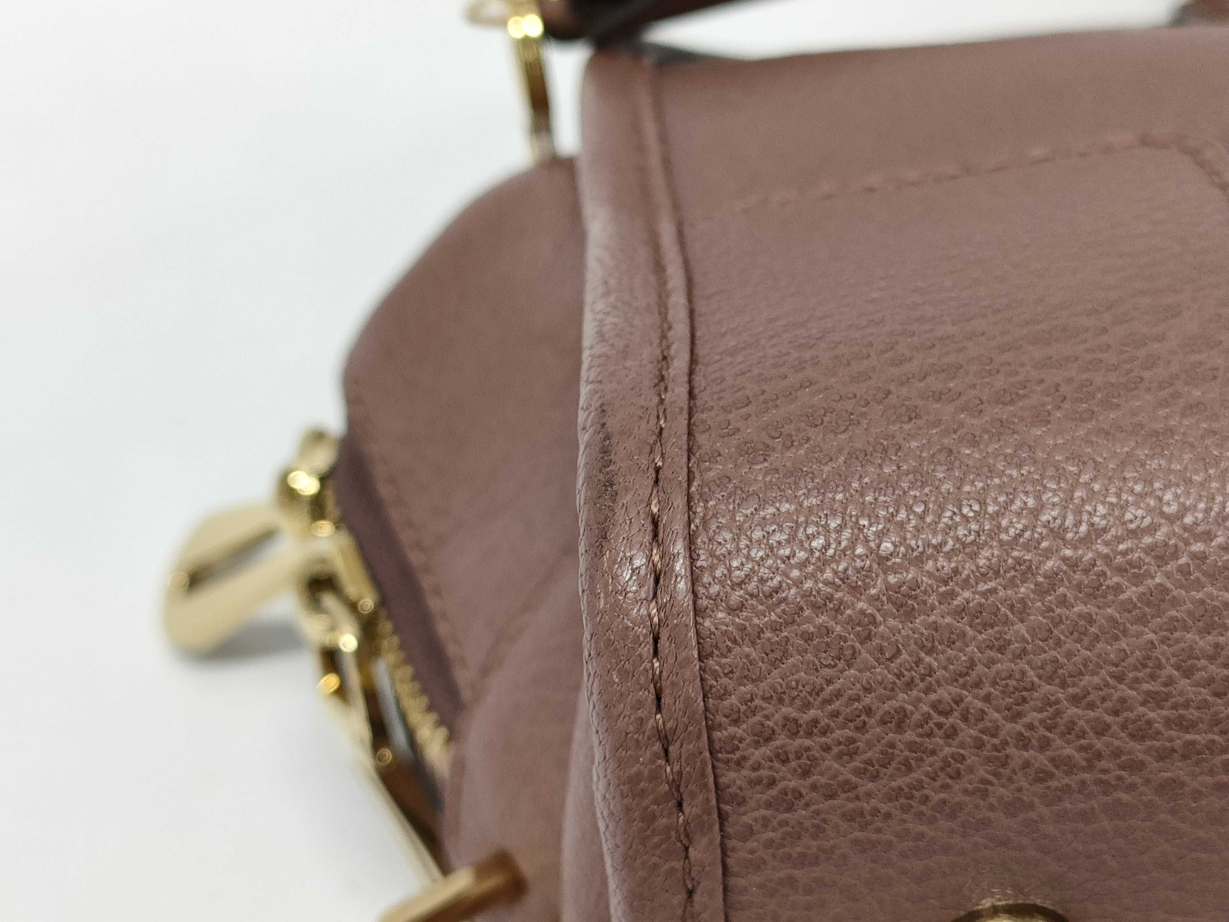 Anagram Amazona 28 Leather Handbag, Pink, with Initials — view 6