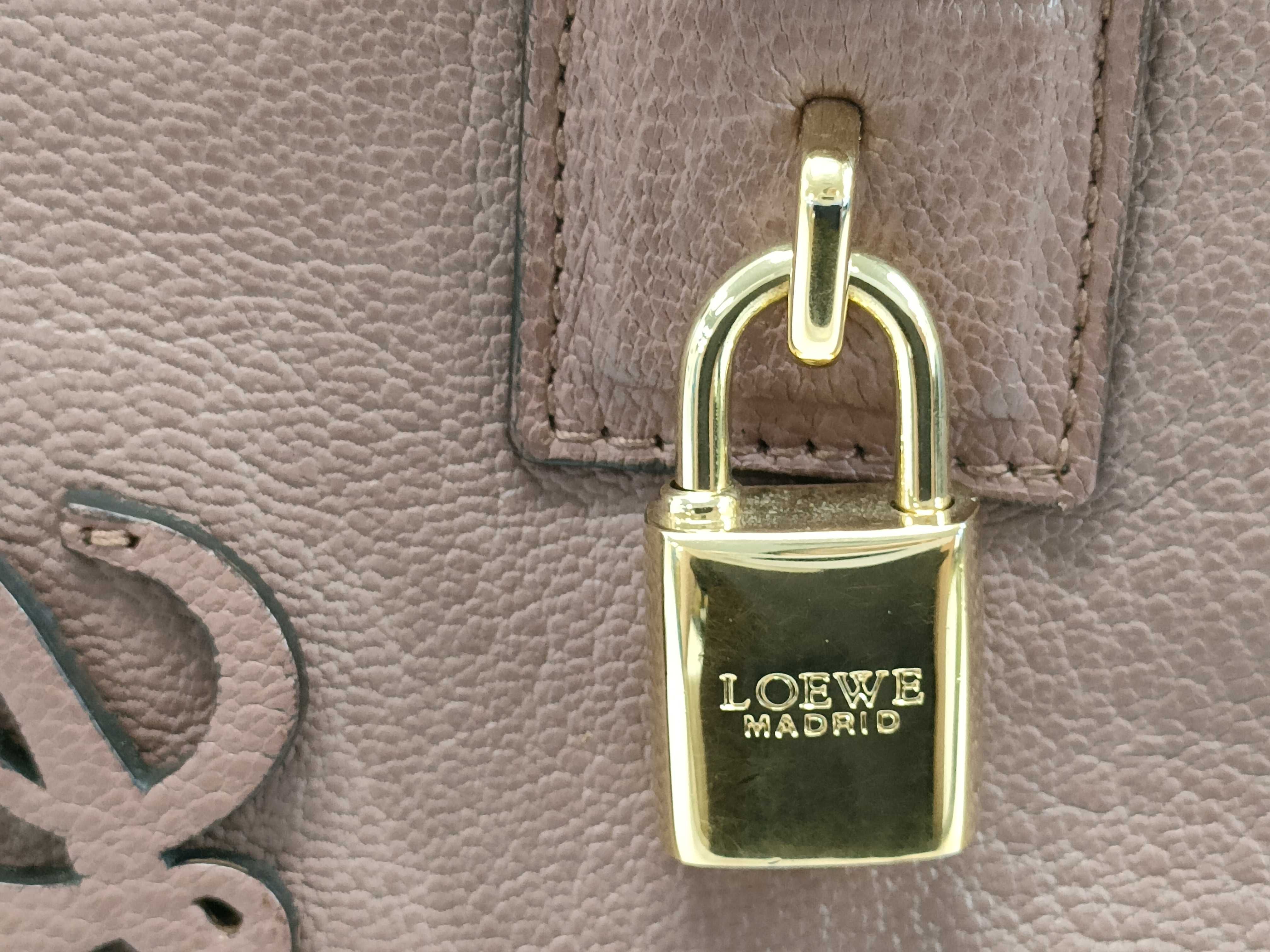 Anagram Amazona 28 Leather Handbag, Pink, with Initials — view 9