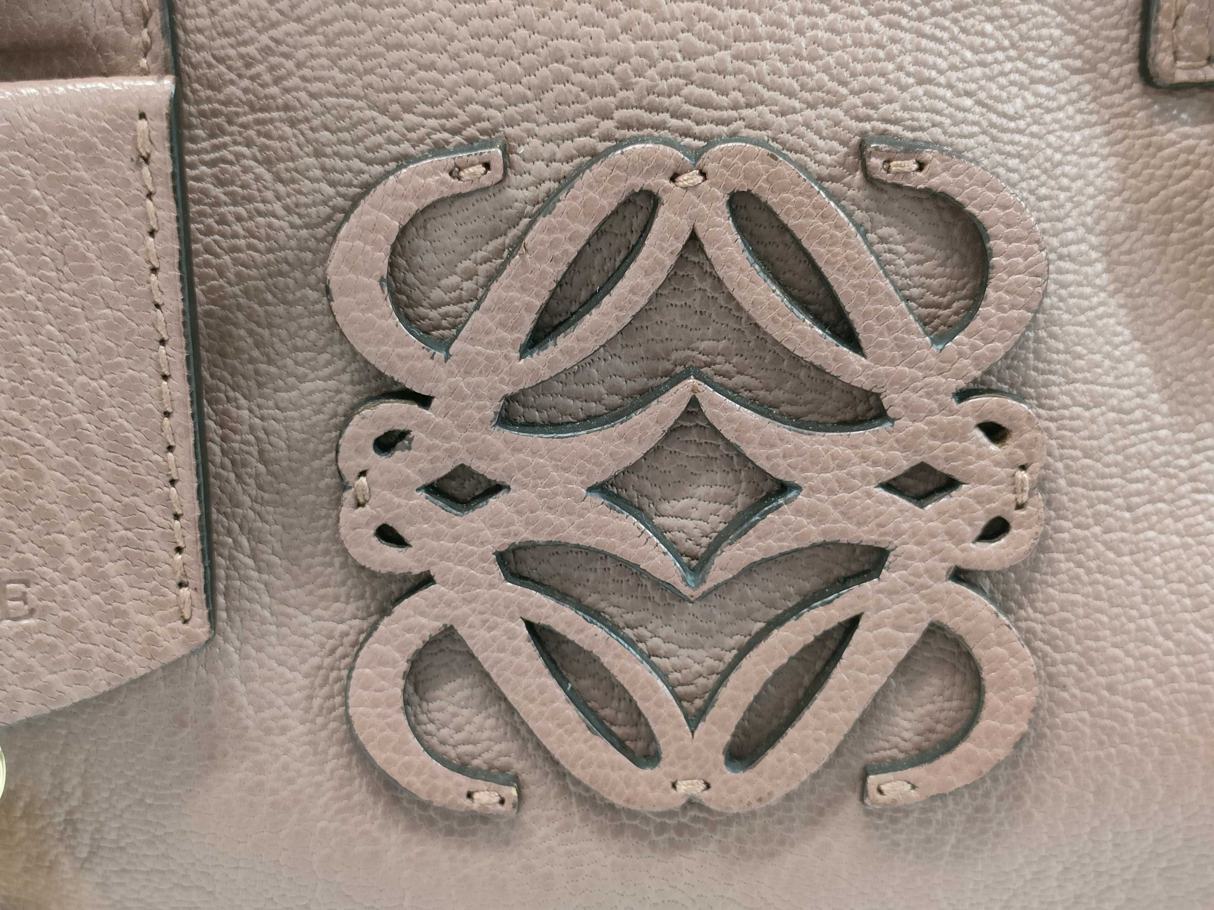 Anagram Amazona 28 Leather Handbag, Pink, with Initials — view 10