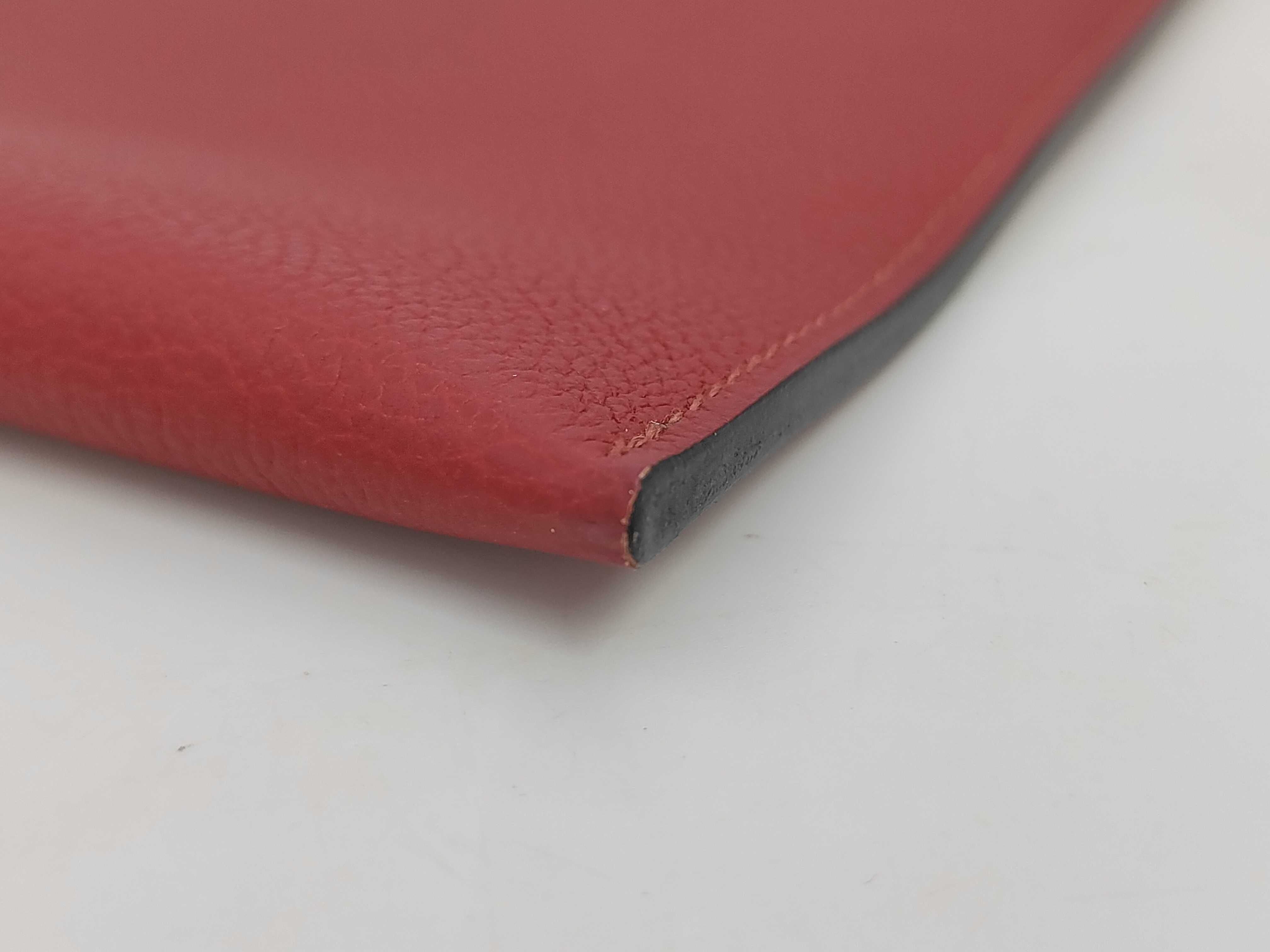 Clutch Bag, Taurillon Leather, Burgundy Bag — view 7