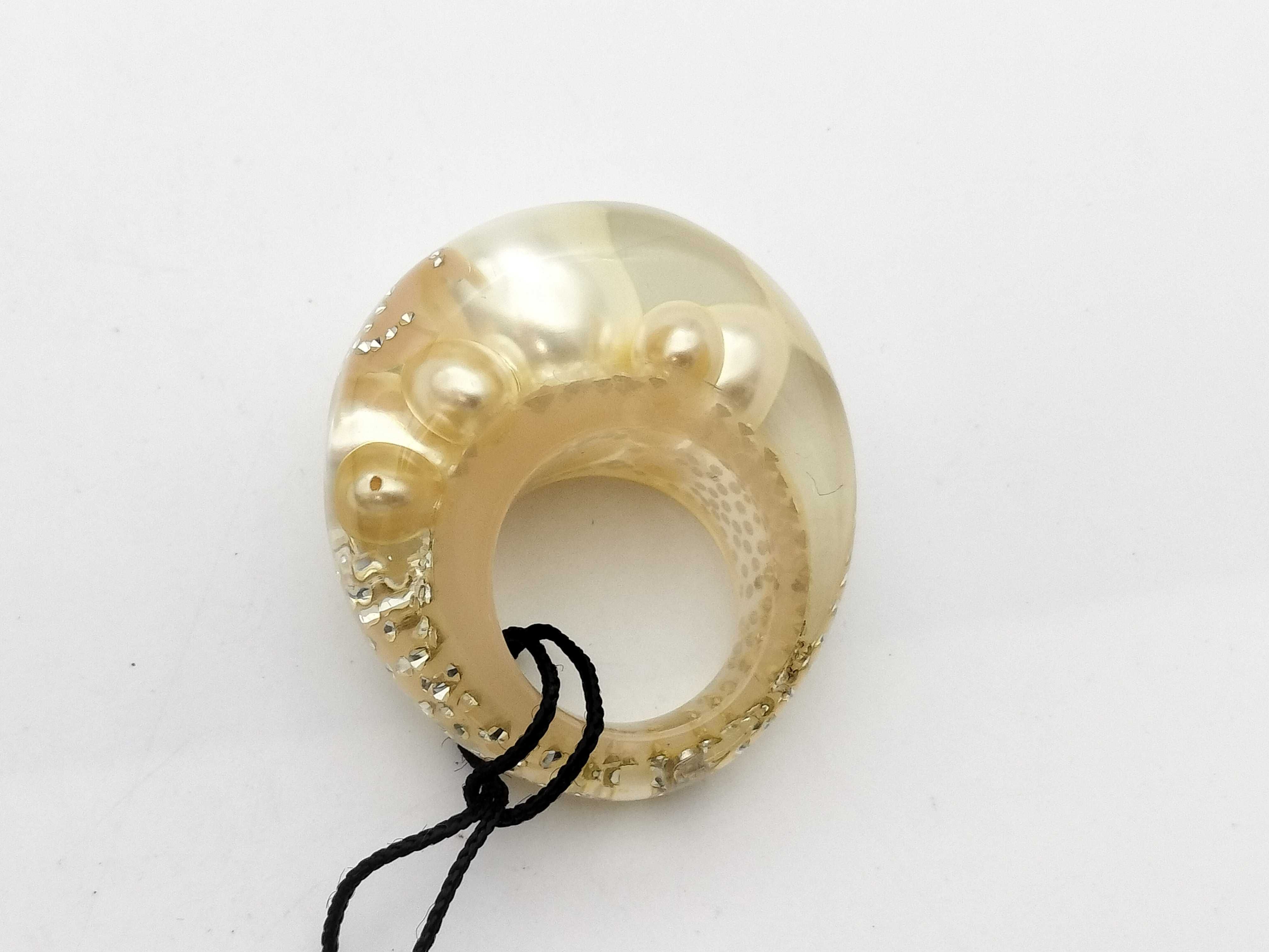 Coco Mark 04A Plastic Ring Vintage Coco Rhinestone Ring — view 5