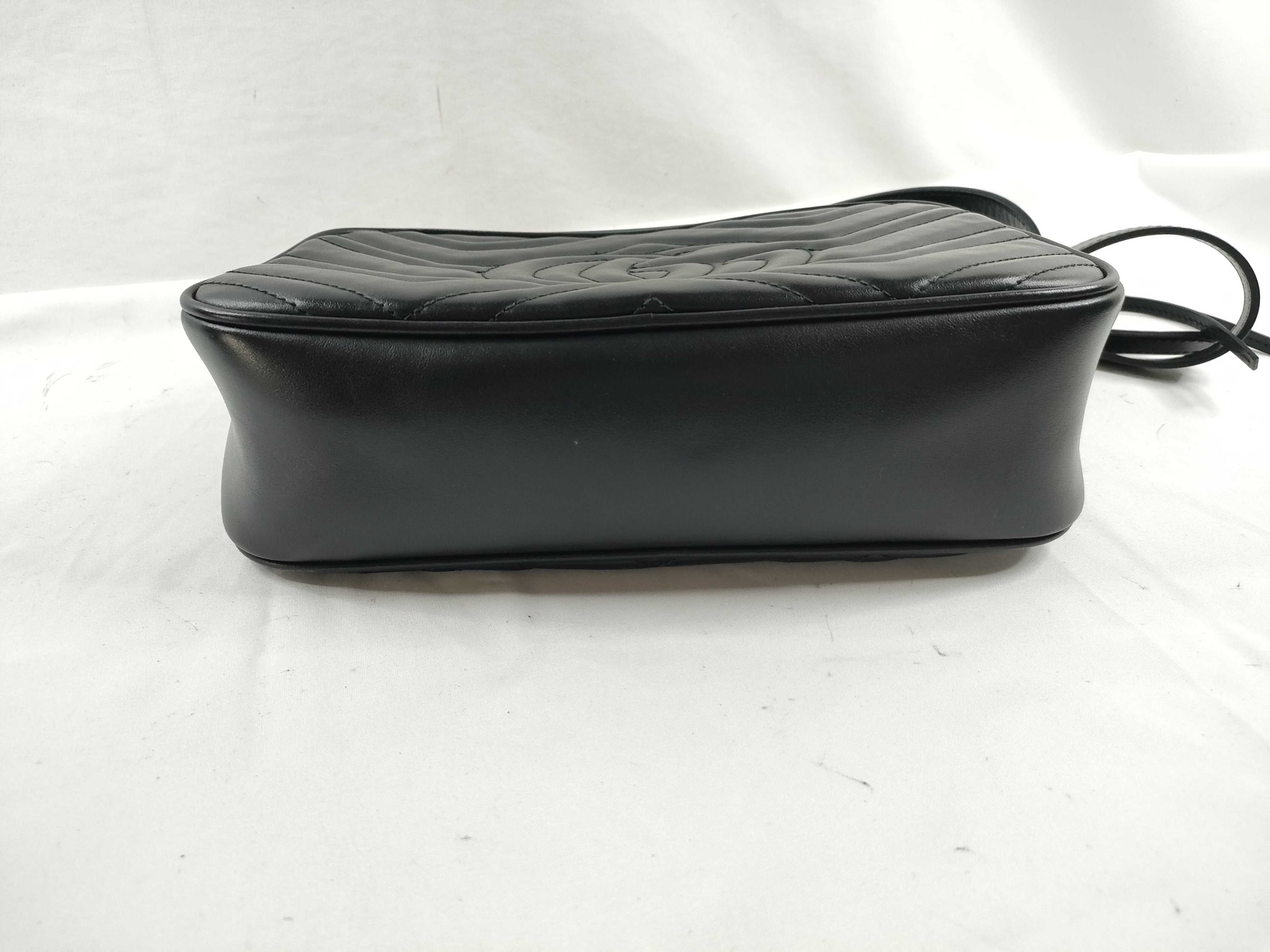 FR- GG Marmont Leather Chain Shoulder Bag Black 447632 Shoulder Bag — view 4