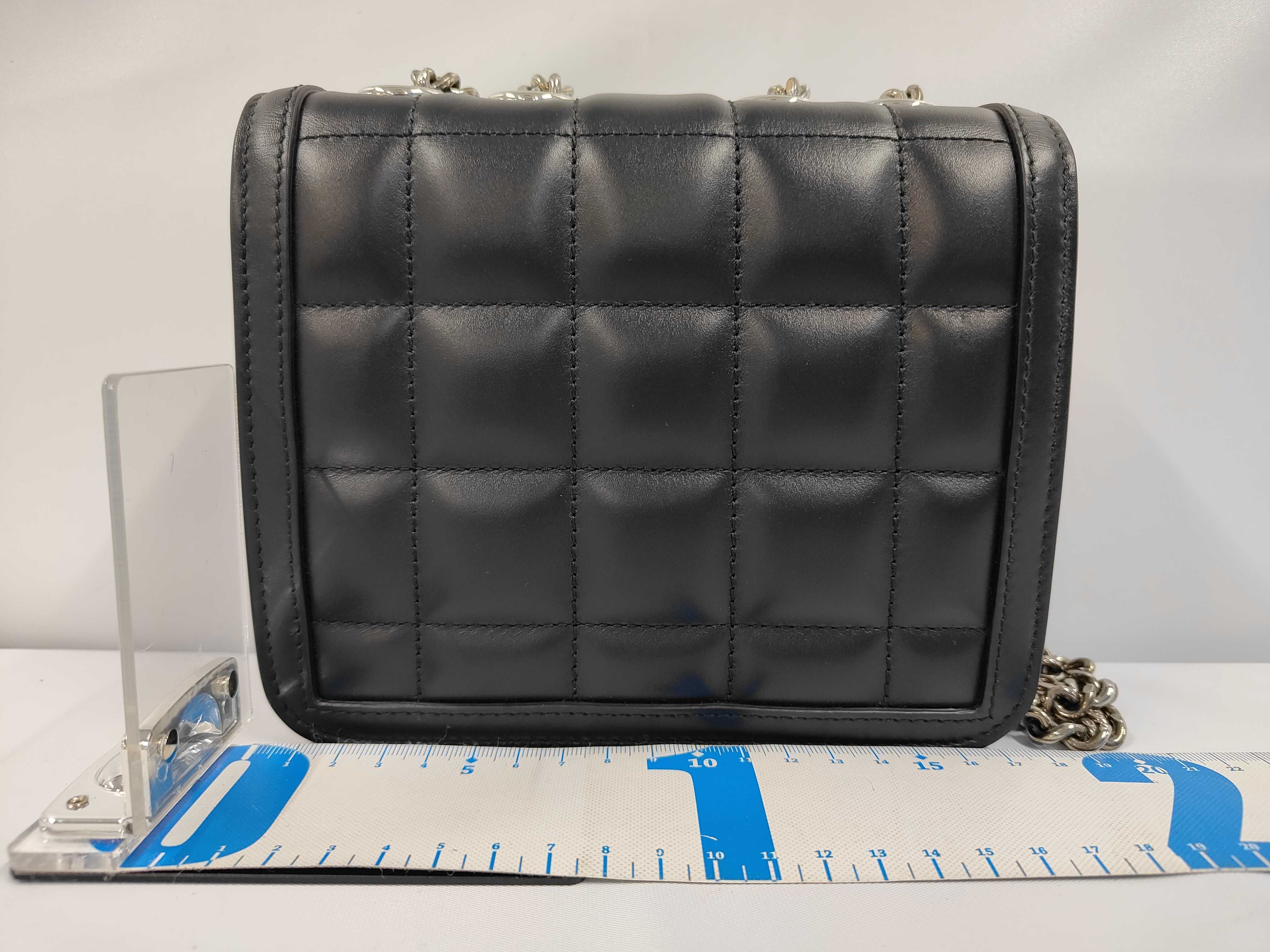 Deco Mini Chain Shoulder Leather Black Shoulder Bag — view 2