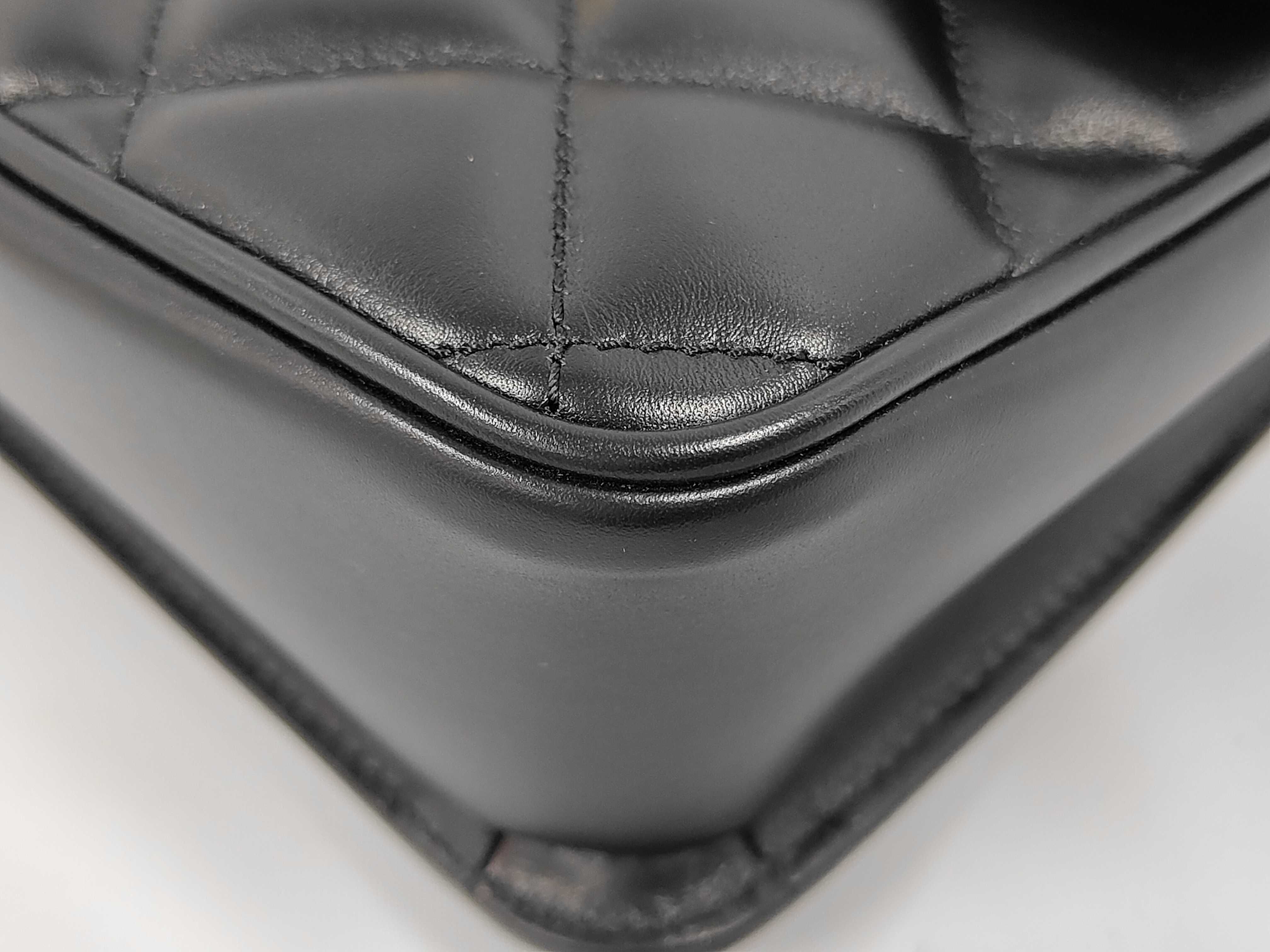 Deco Mini Chain Shoulder Leather Black Shoulder Bag — view 4