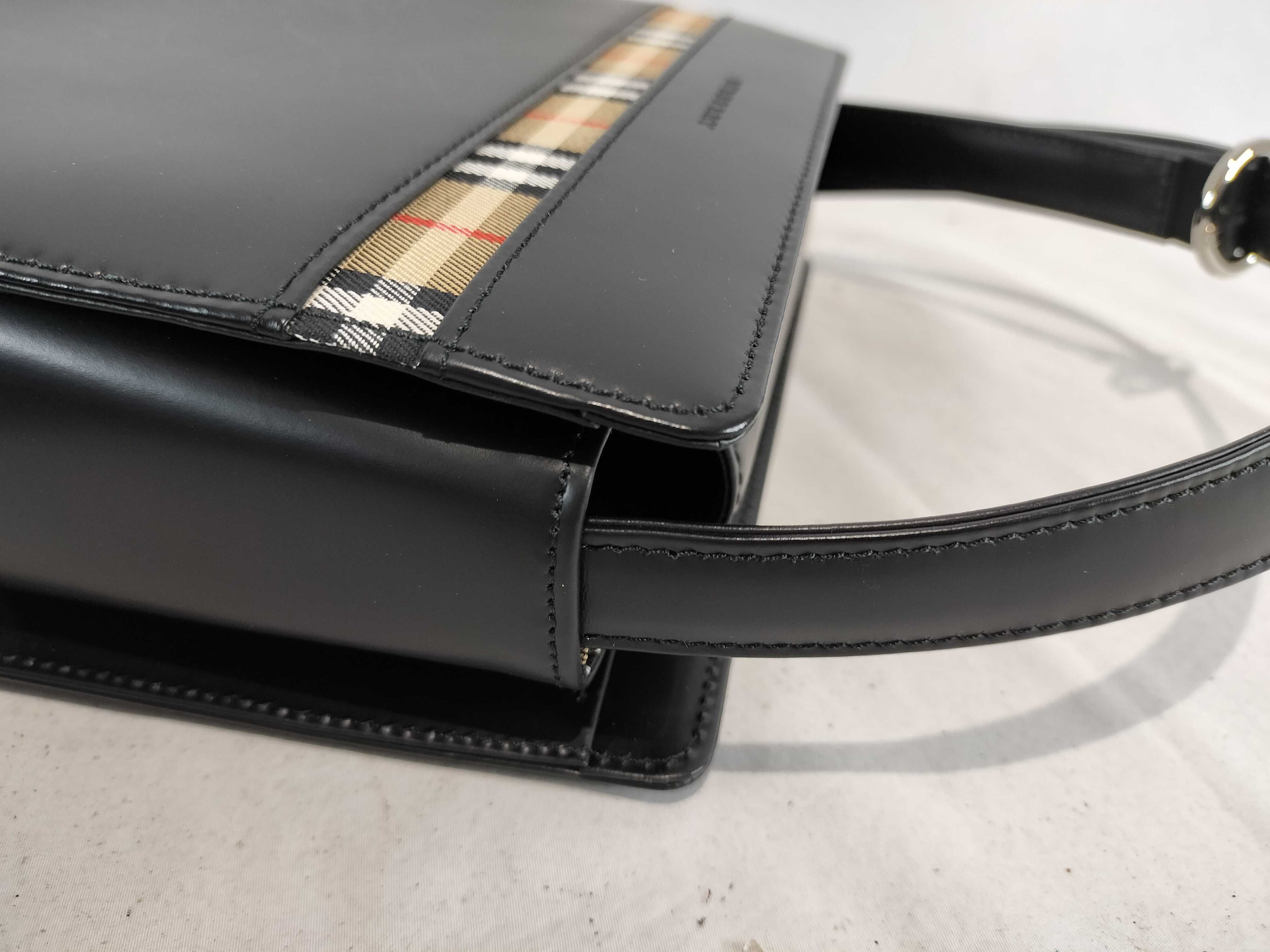 Leather Nova Check Shoulder Bag Handbag — view 5