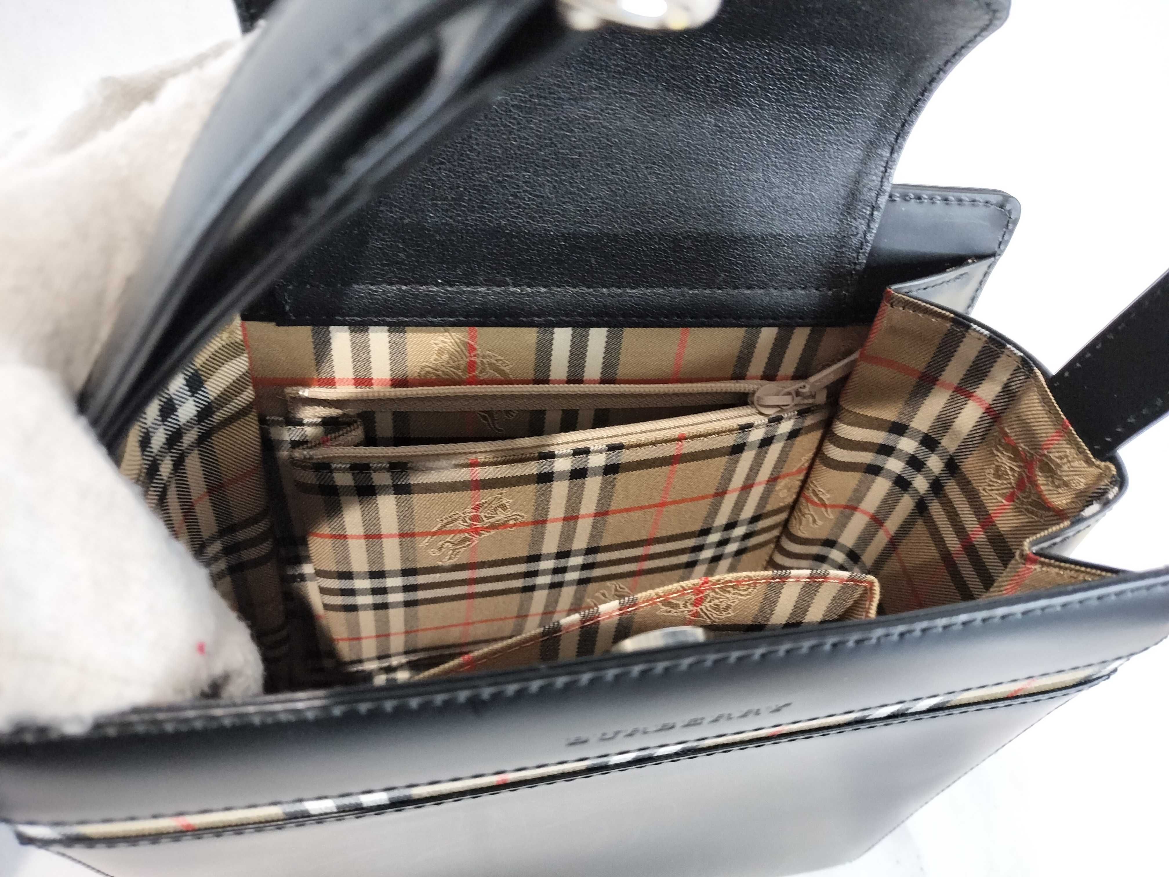 Leather Nova Check Shoulder Bag Handbag — view 9