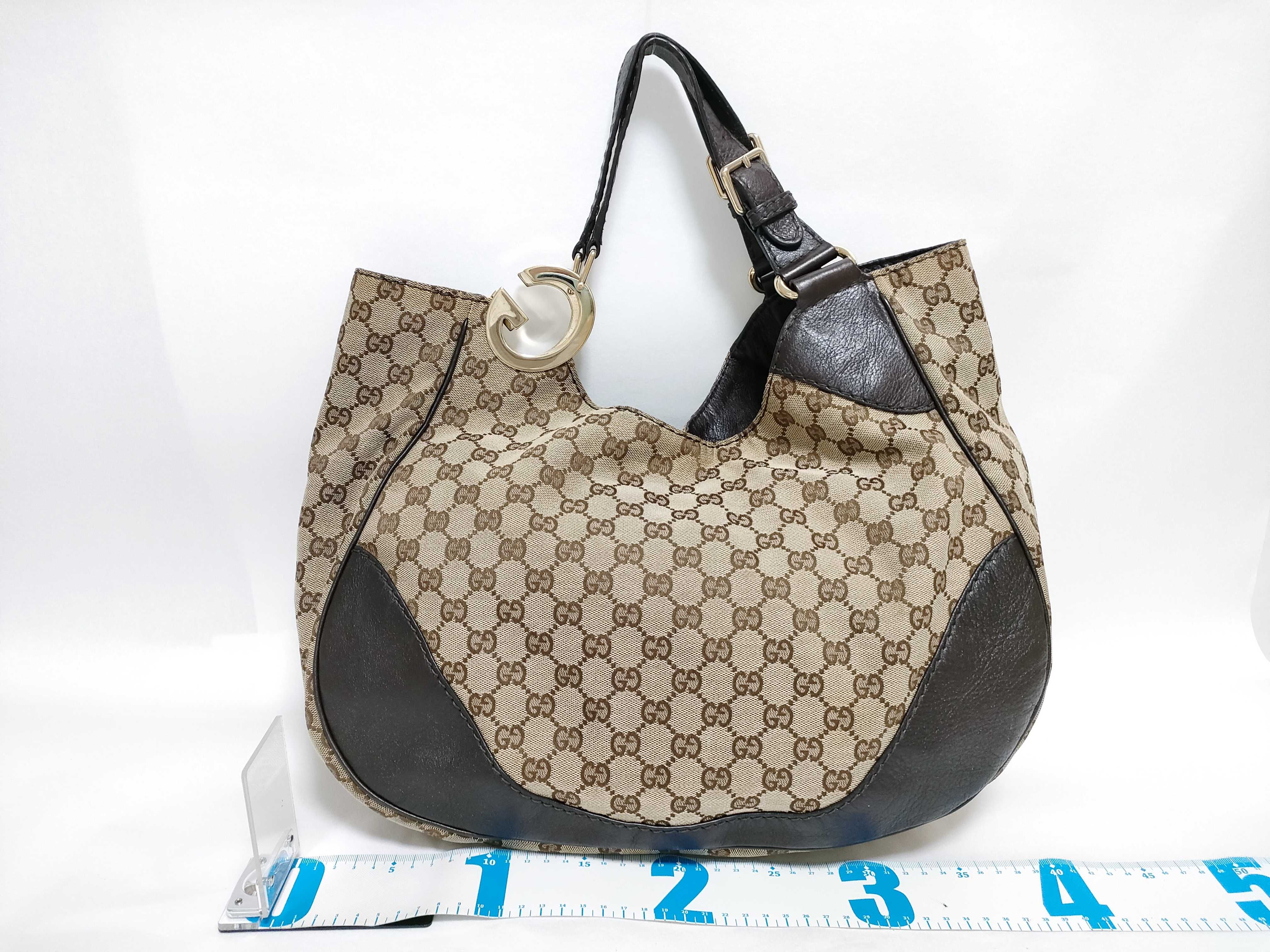 GG Canvas Shoulder Bag with Gold Hardware — view 2