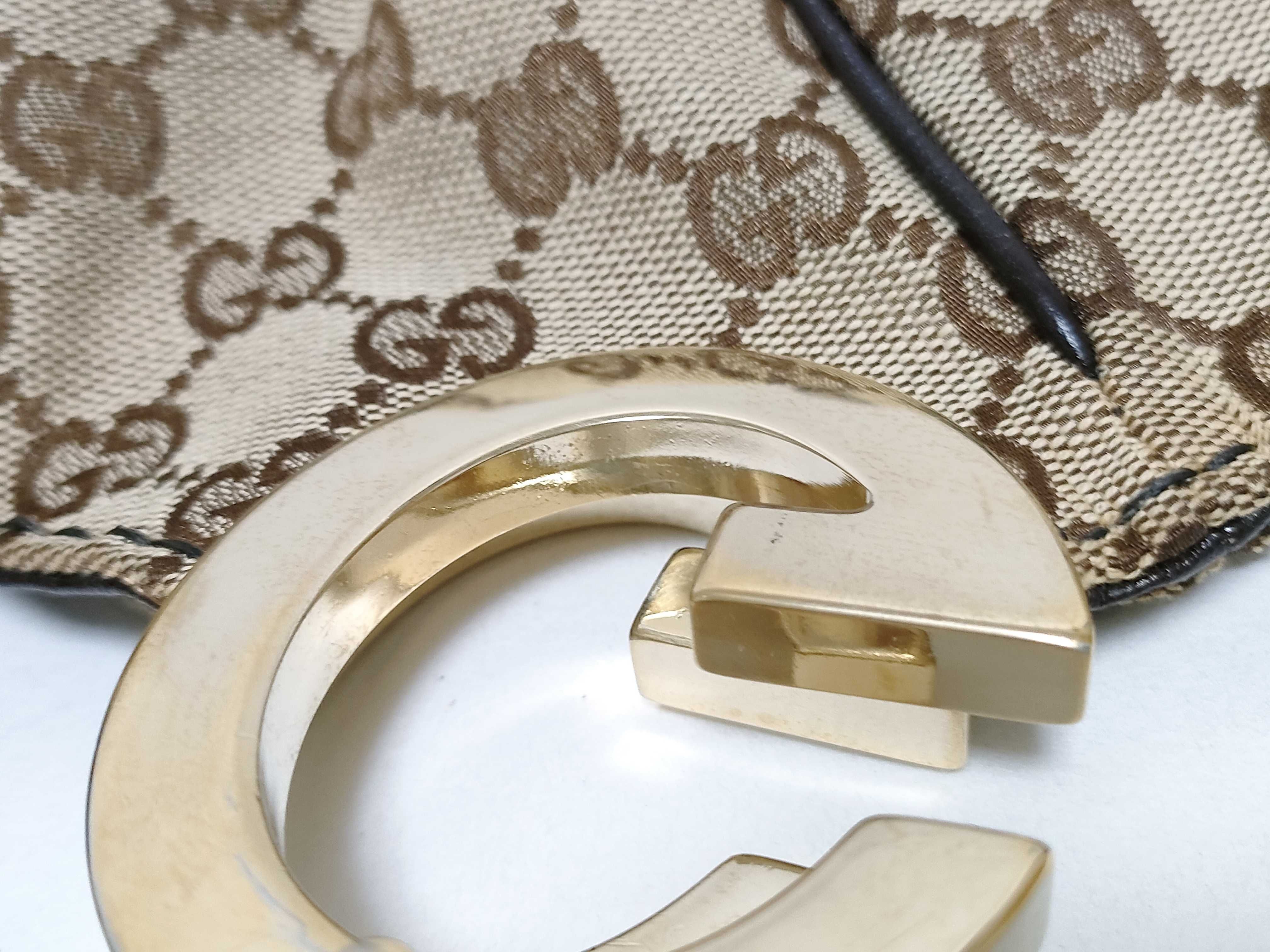 GG Canvas Shoulder Bag with Gold Hardware — view 14