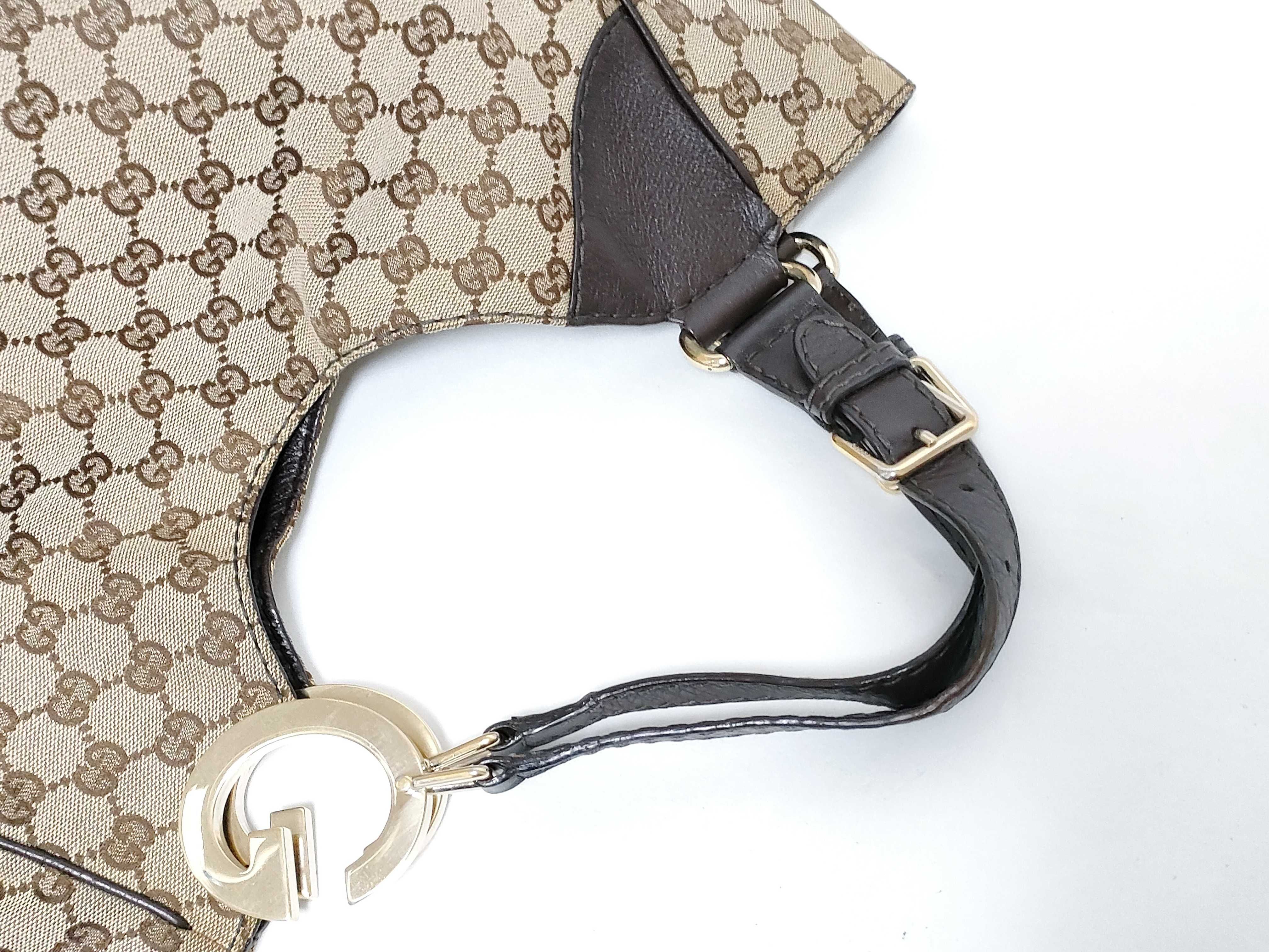 GG Canvas Shoulder Bag with Gold Hardware — view 3