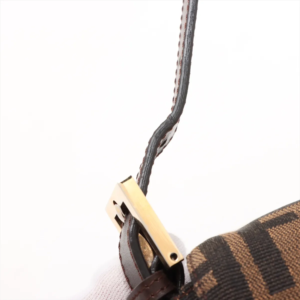 Zucca Mamma Bucket Canvas x Leather Shoulder Bag Brown 26424 — view 14
