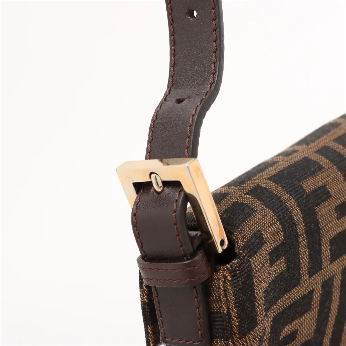 Zucca Mamma Bucket Canvas x Leather Shoulder Bag Brown 26424 — view 15