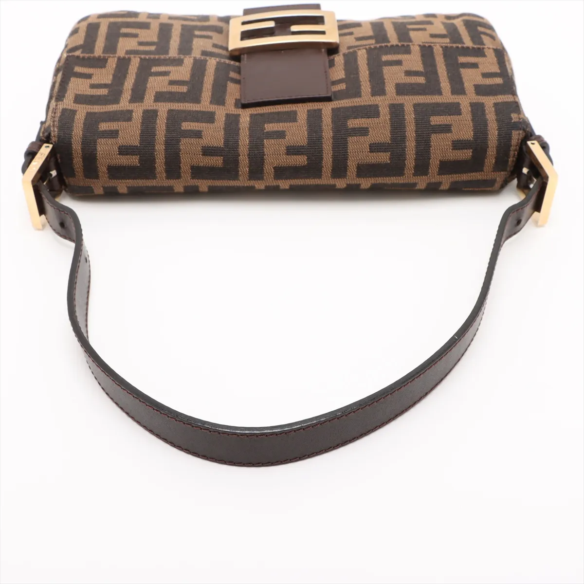 Zucca Mamma Bucket Canvas x Leather Shoulder Bag Brown 26424 — view 5