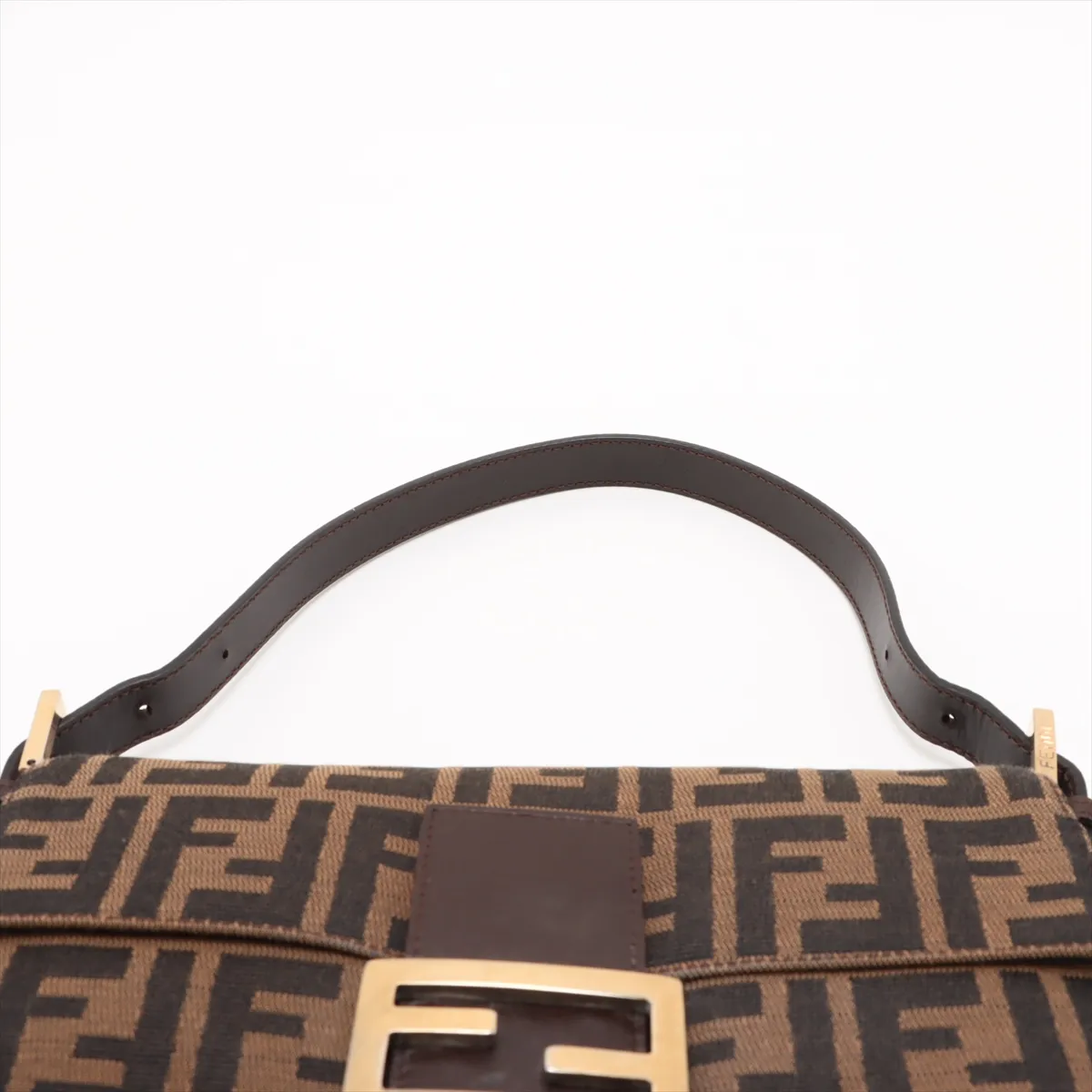 Zucca Mamma Bucket Canvas x Leather Shoulder Bag Brown 26424 — view 6