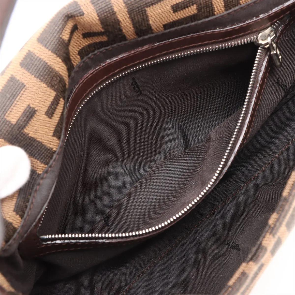 Zucca Mamma Bucket Canvas x Leather Shoulder Bag Brown 26424 — view 8