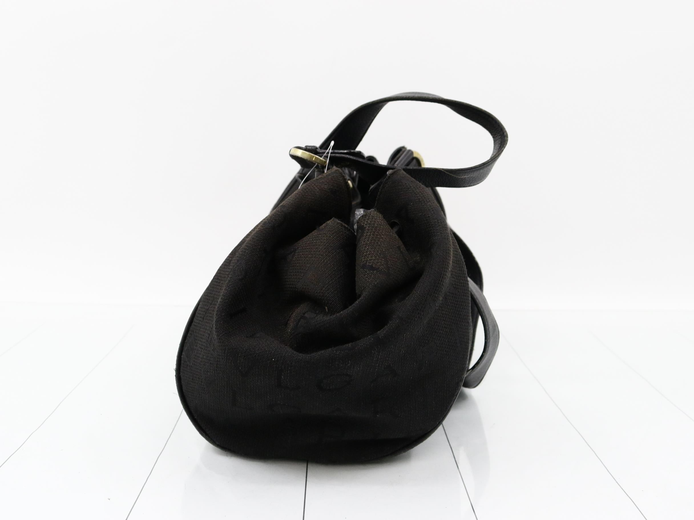 Canvas x leather tote bag — view 3