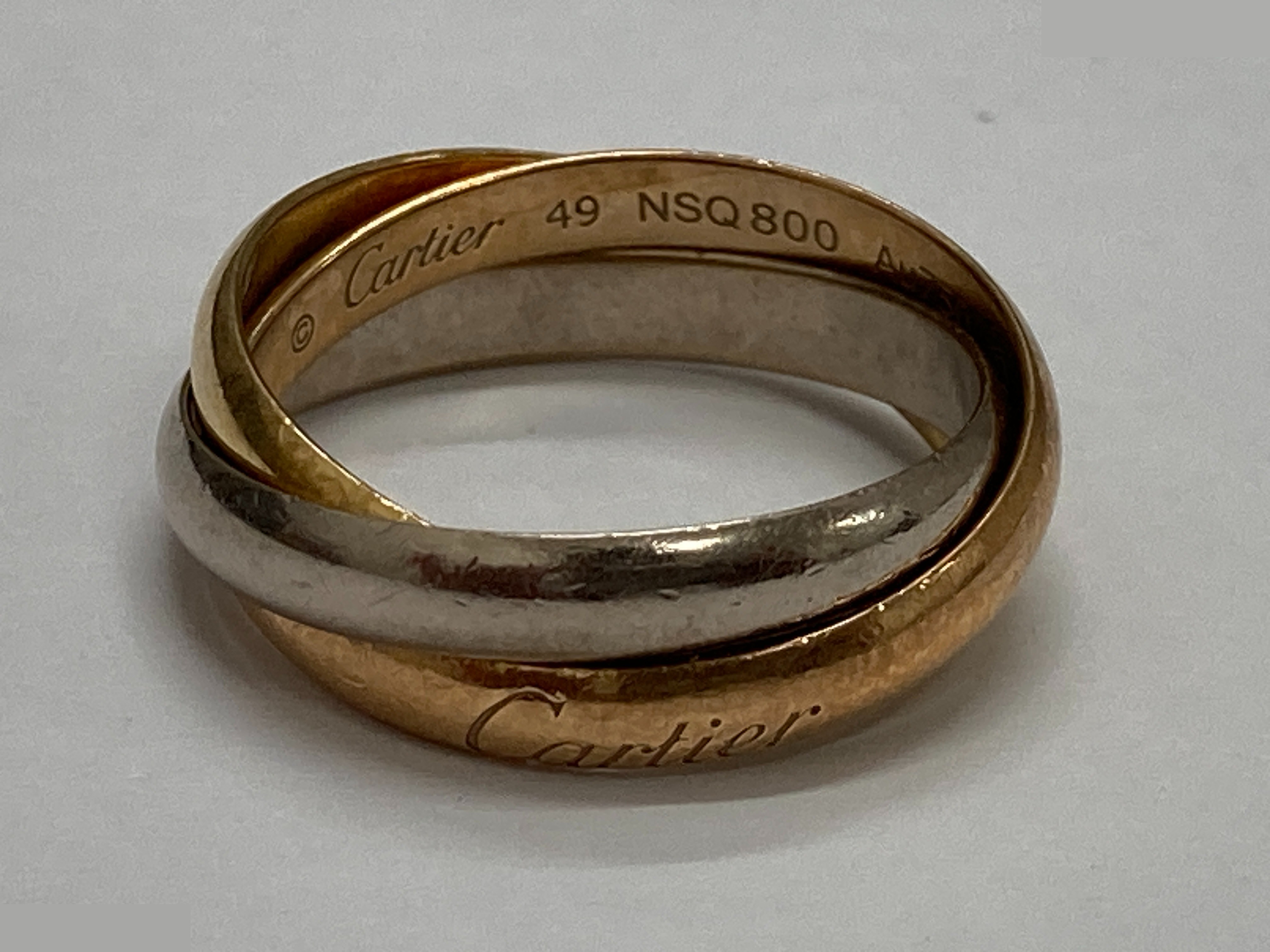 Trinity ring, 750 alloy, size #49, 4.6g — view 2