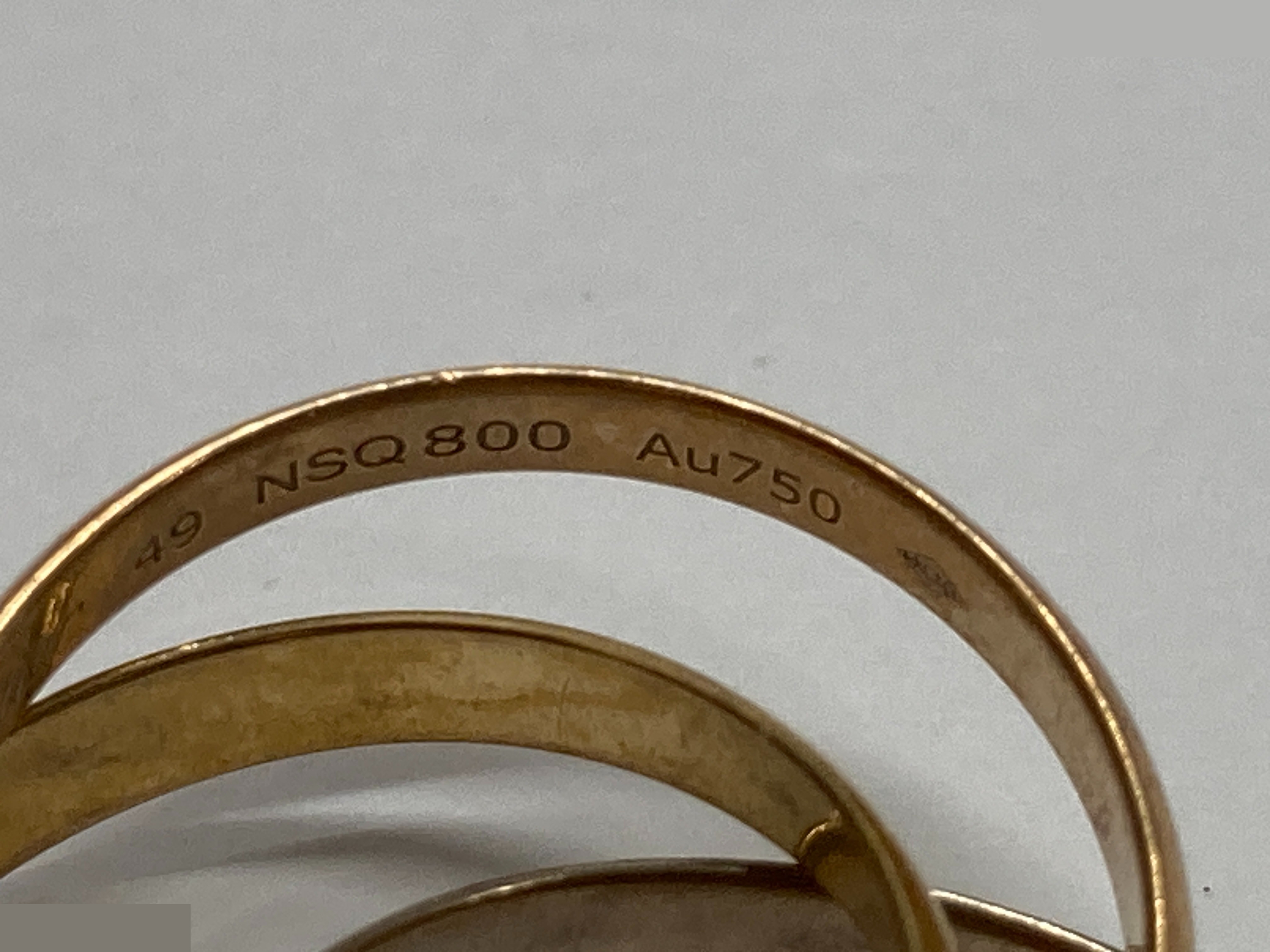 Trinity ring, 750 alloy, size #49, 4.6g — view 3