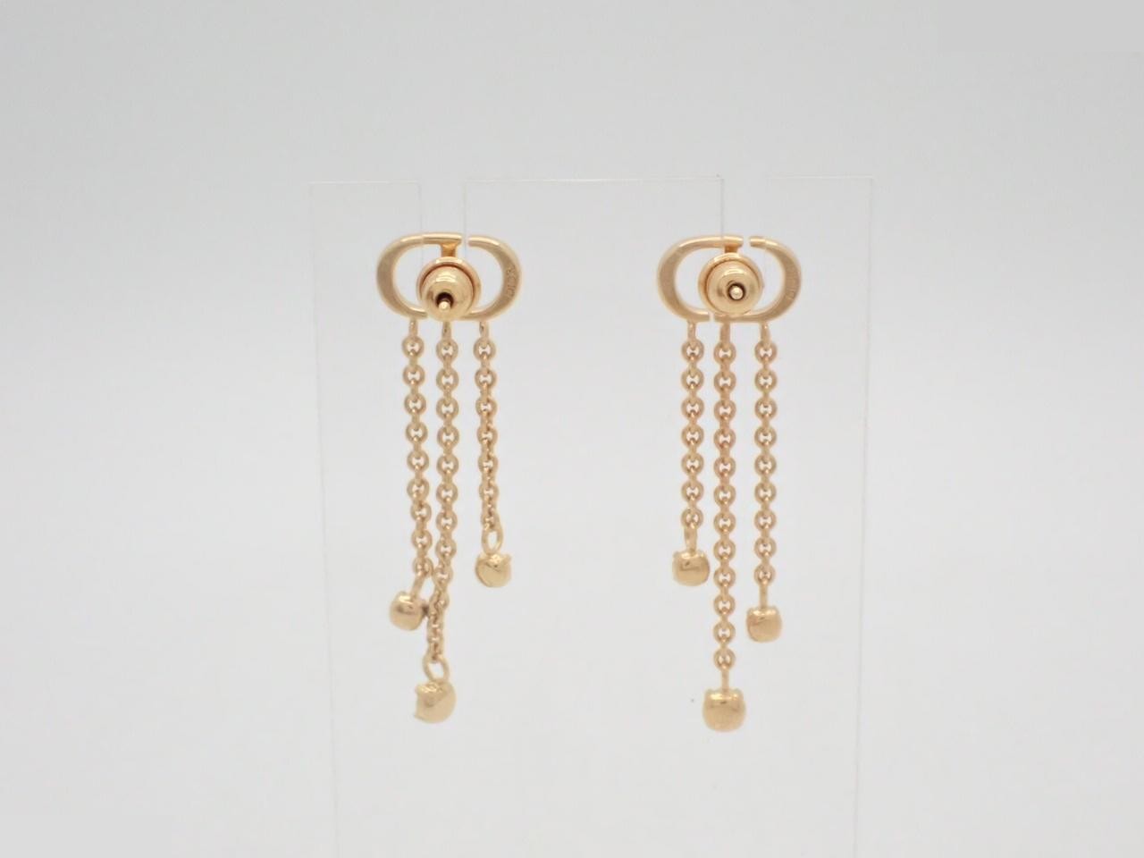 Gold earrings — view 2